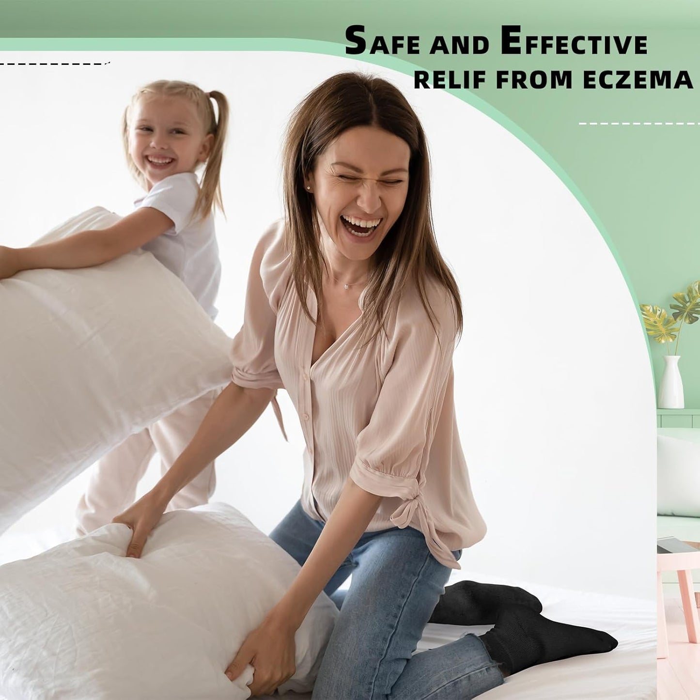 4 Pairs Cotton Soft Eczema Socks Black Hydrating Moisturizing Therapy Cotton Socks Eczema Relief for Adult Wet Wrap Non Itch Soft Feet Treatment