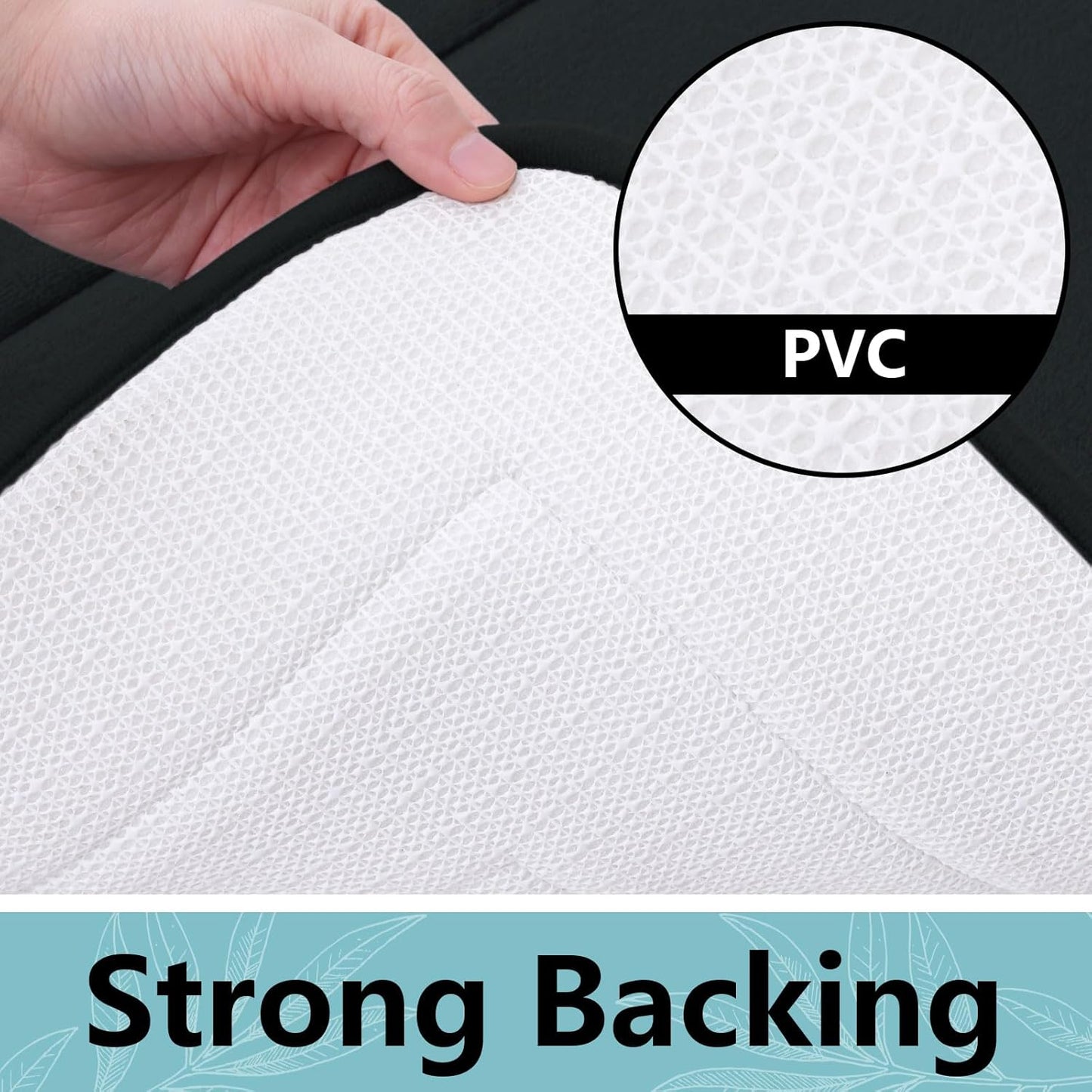 Arotive Memory Foam Bathroom Rug Mat 36x24, Ultra Soft and Absorbent Bath Mat, Machine Wash Dry, Comfortable Bath Rug Carpet for Bathroom Floor, Tub and Shower, Black