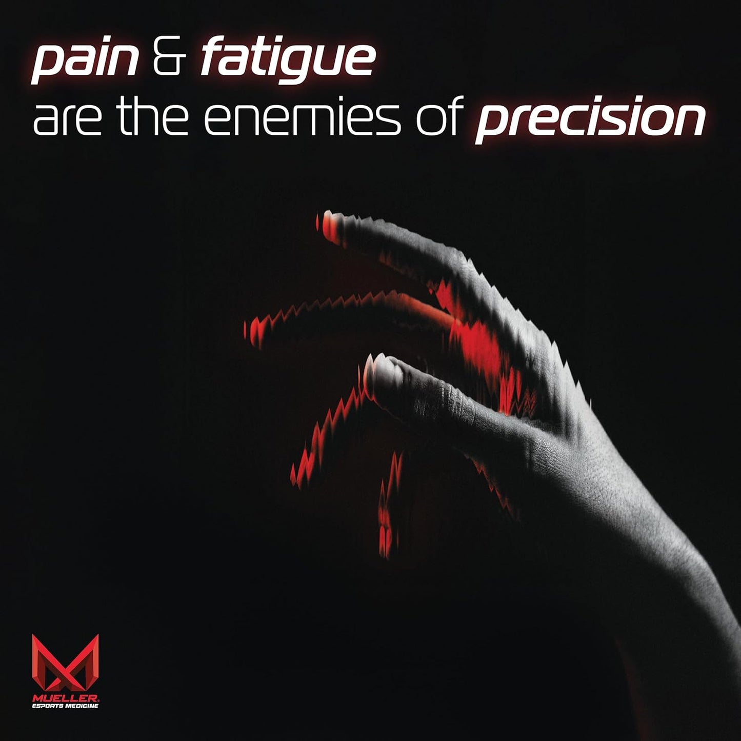 MUELLER Esports Medicine Fitted Wrist Brace for Men and Women, Wrist Pain Relief Support, 6 KTape Strips Included, Ideal for Gamer's Carpal Tunnel, Tendonitis, Arthritis, Right Hand, Black, One Size