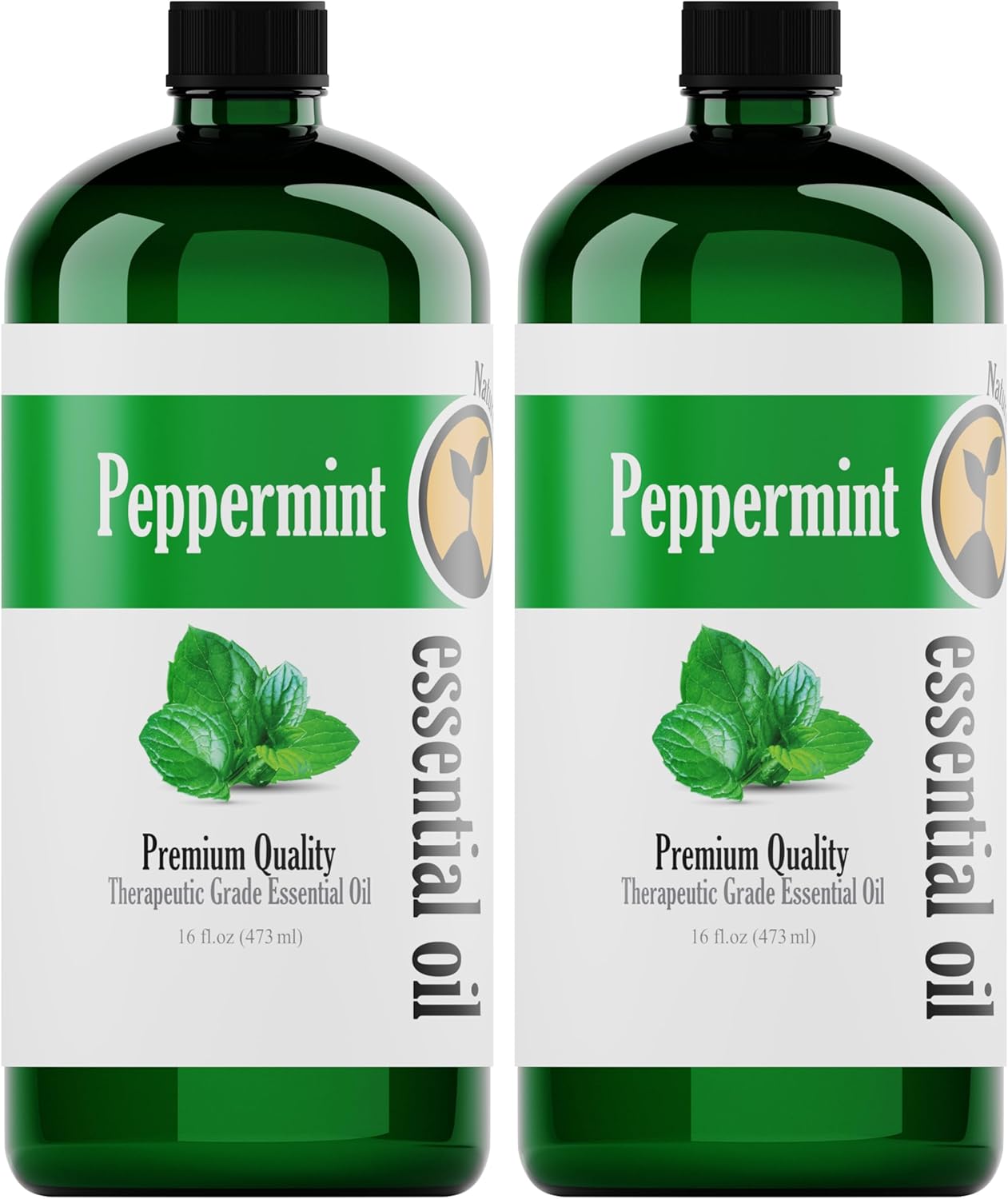 Peppermint Essential Oil 2-Pack (16oz Each, 32oz Total) – Therapeutic Grade – Candle Making – Peppermint Oil Bulk