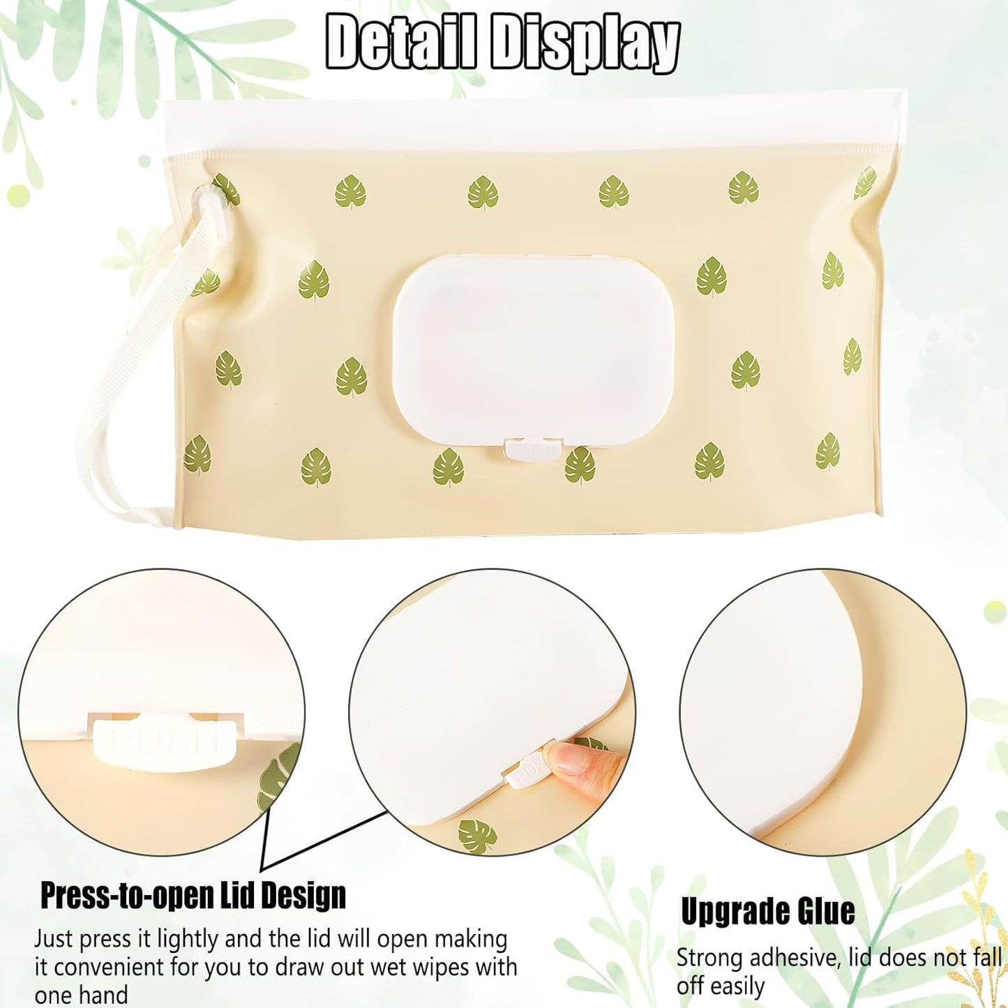 FEBSNOW 6 Pack Baby Wipes Dispenser, Portable Refillable Wipe Holder, Baby Wipes Container, Reusable Wipes Case, Baby Travel Wet Wipes Pouch (Morandi Color)