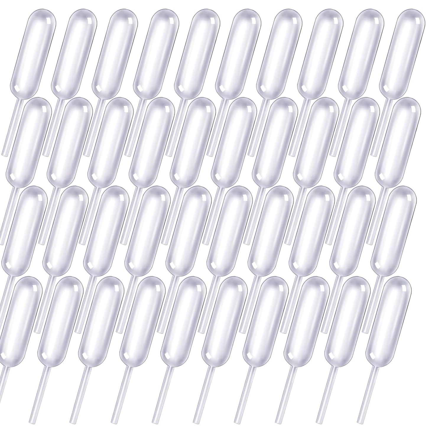 Teenitor Plastic Pipettes Squeeze Dropper Disposable 4ml 100pcs Mini Flavor Injector for Chocolate Strawberries Ice Cream Mini Cakes