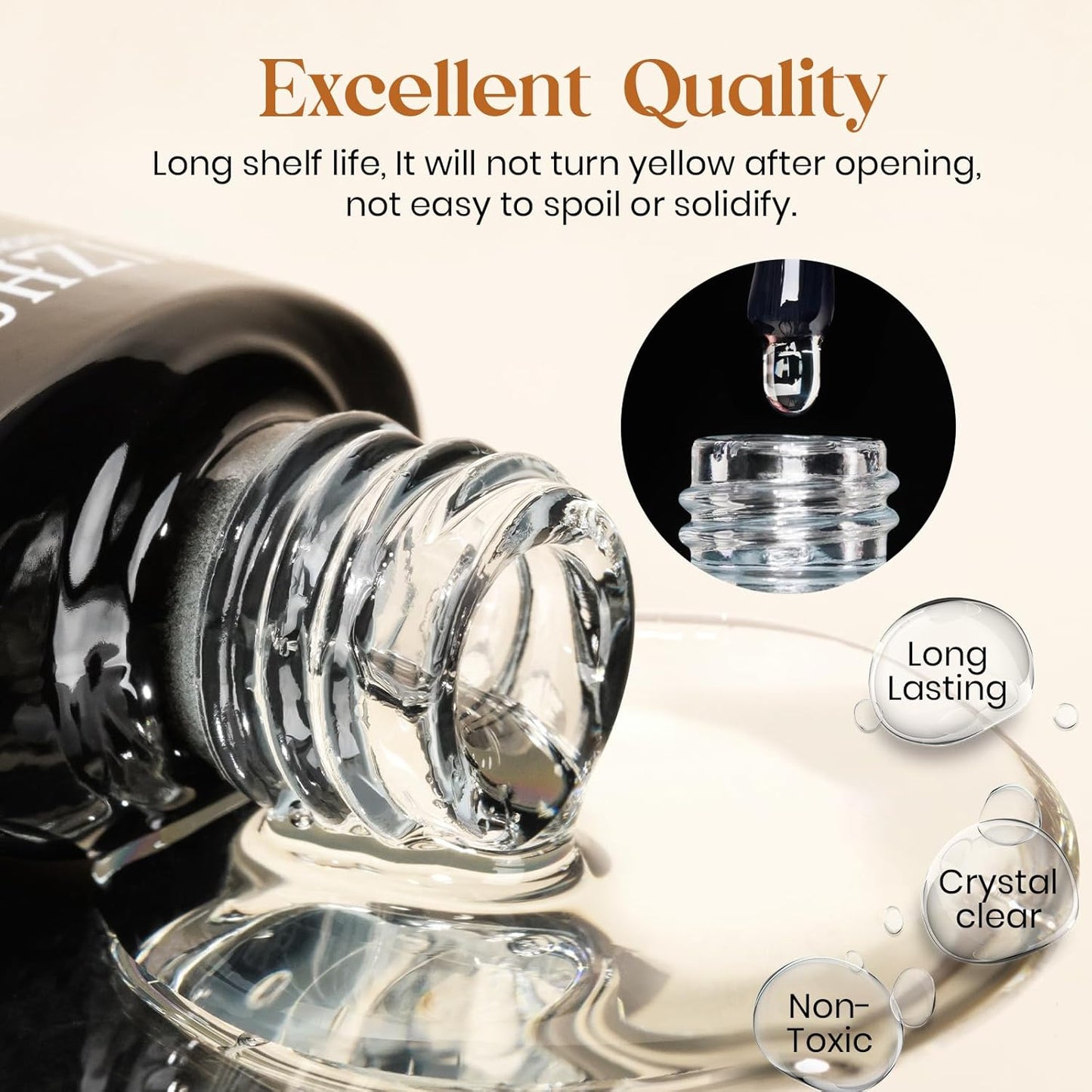 MIZHSE Gel Top and Base Coat, No Wipe Basic Clear Gel Polish Set, Matte & Shiny Top Coat, Long Lasting Salon Quality High Gloss Soak Off Nail Art Manicure Home