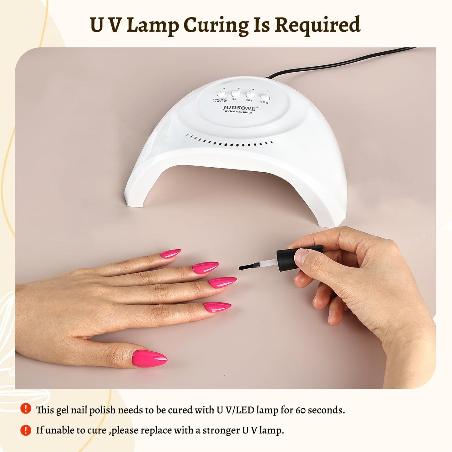 JODSONE 3Pcs 16.5ml Top Coat and Base Coat Set with Gel Nail Remover No Wipe Top Coat Base Need U V Lamp Cured Gel Nail Remover for Quick and Easy Removal At Home