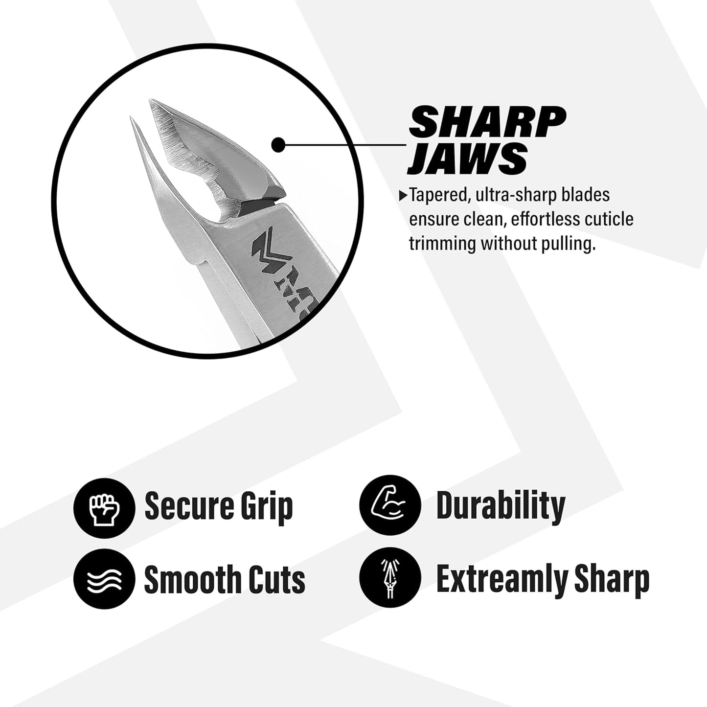 Cuticle Trimmer – 2PCs Professional Stainless Steel Cuticle Nipper and Fine Curved Nail Scissors for Men and Women – Precision Cuticle Cutter – Manicure Clipper Tools for Fingernails and Toenails