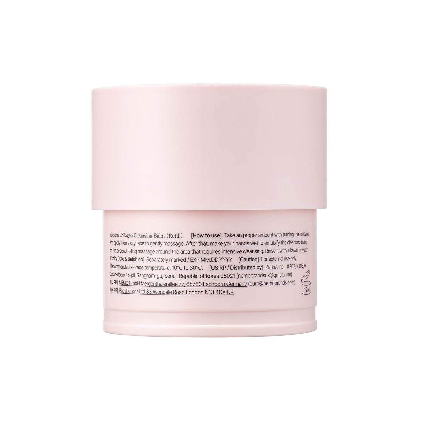 mixsoon Collagen Cleansing Balm Refill, Non-Greasy Soft Melting Lightweight Grinding Balm Hydrating Remover For Korean Glass Skin Care 1.69 Oz. / 50ml