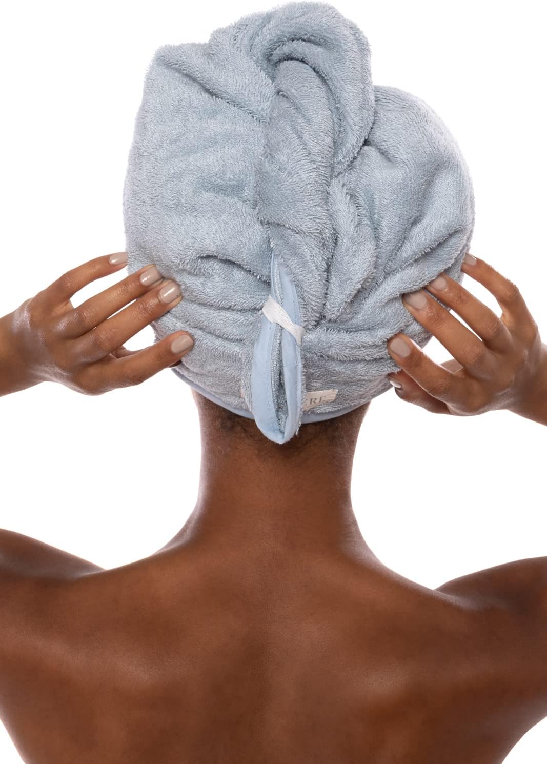 Texere Women's Bamboo Viscose Hair Towel (Tya, Blue Fog, U)