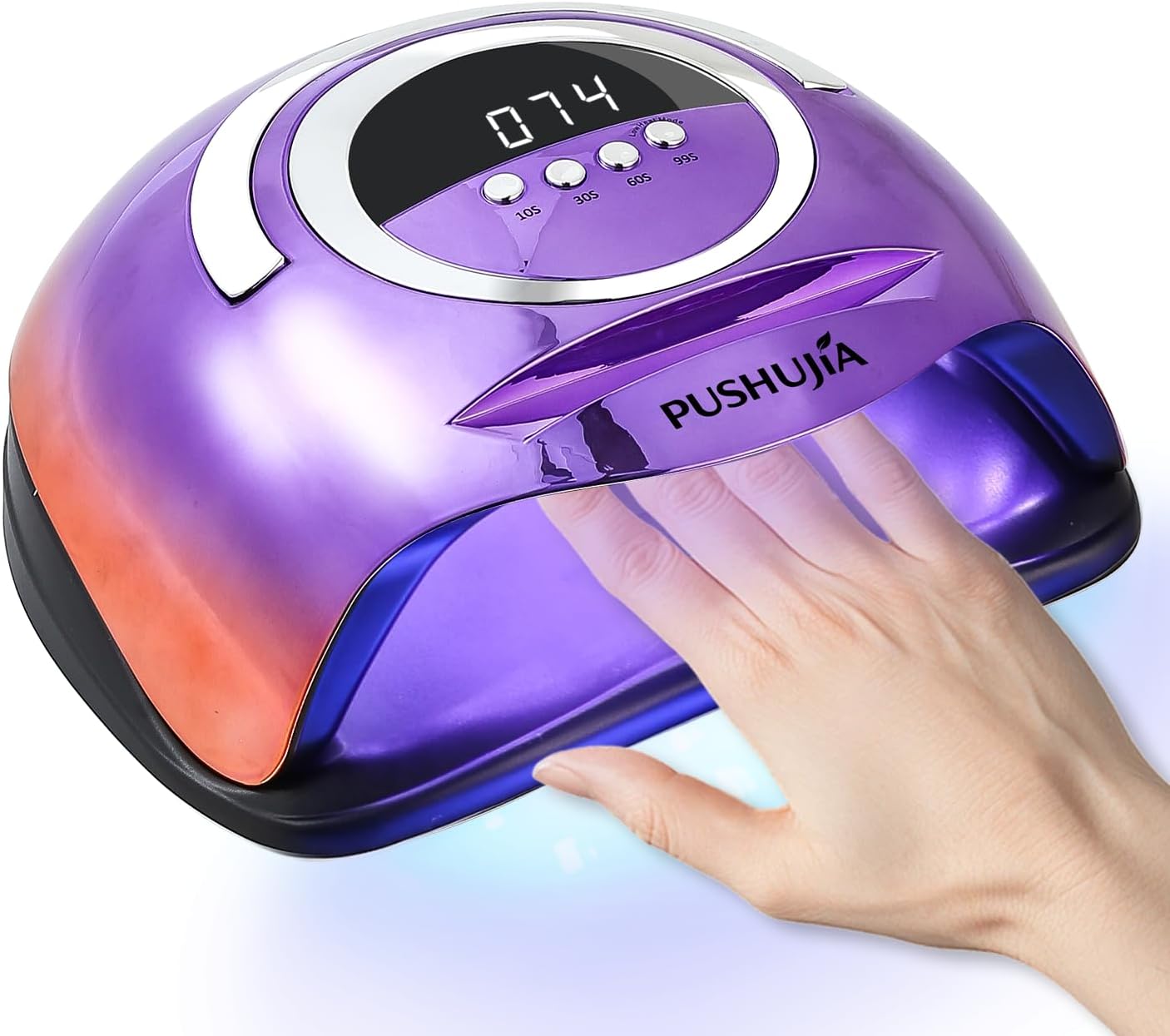 300W Professional Nail Lamp - Fast Curing, Auto Motion Sensor, 4 Timer Settings, 72 LED Even Coverage for Gel Polish - Salon & Home Use