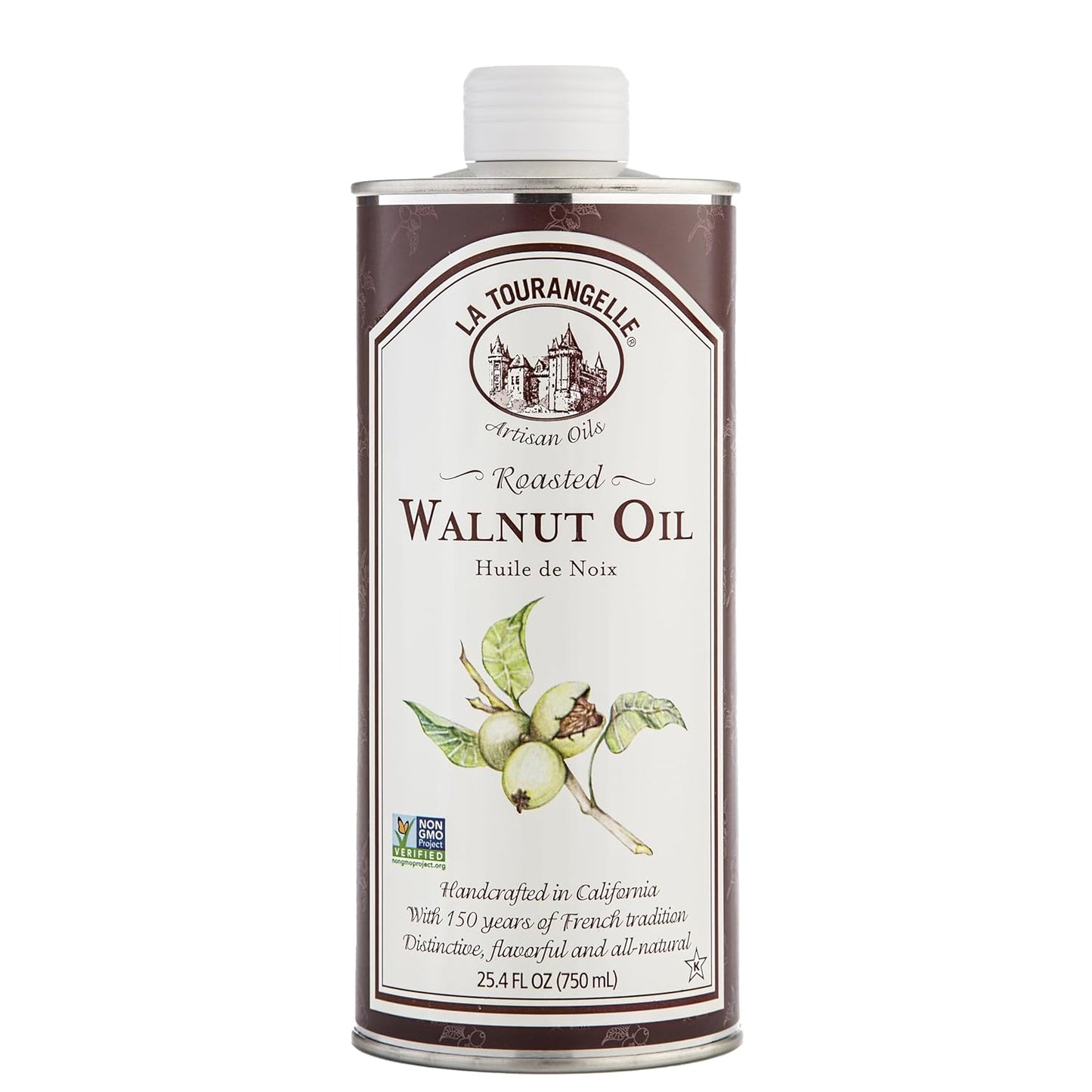La Tourangelle, Roasted Walnut Oil, Plant-Based Source of Omega-3 Fatty Acid, Cooking, Baking, & Beauty, 25.4 Fl Oz