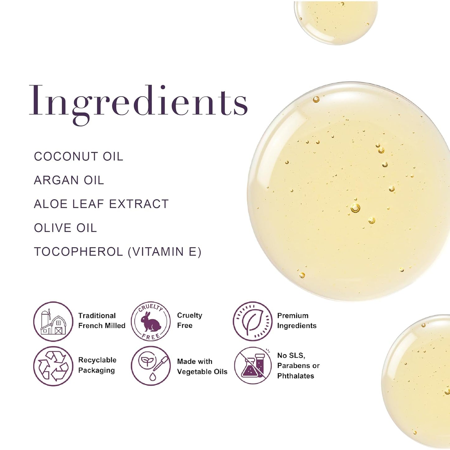 A LA MAISON French Hydrating Liquid Body Wash, Lavender Aloe - Natural Body Wash Made with Essential Oils - Biodegradable, Plant-Based, Vegan, Cruelty-Free, Alcohol & Paraben Free (25.36 oz, 2 Pack)