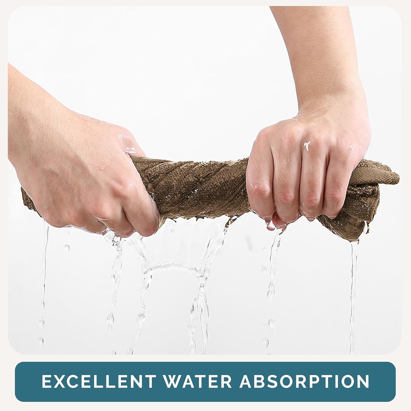 Casa Platino Washcloths 6 Pack - Spa & Salon Quality - 100% Ring Spun Mercerized Cotton Face Towels - Very Soft & Absorbent Wash Cloths for Body, Beauty, Home, Gym - Fingertip Towels - 13"x13", Taupe