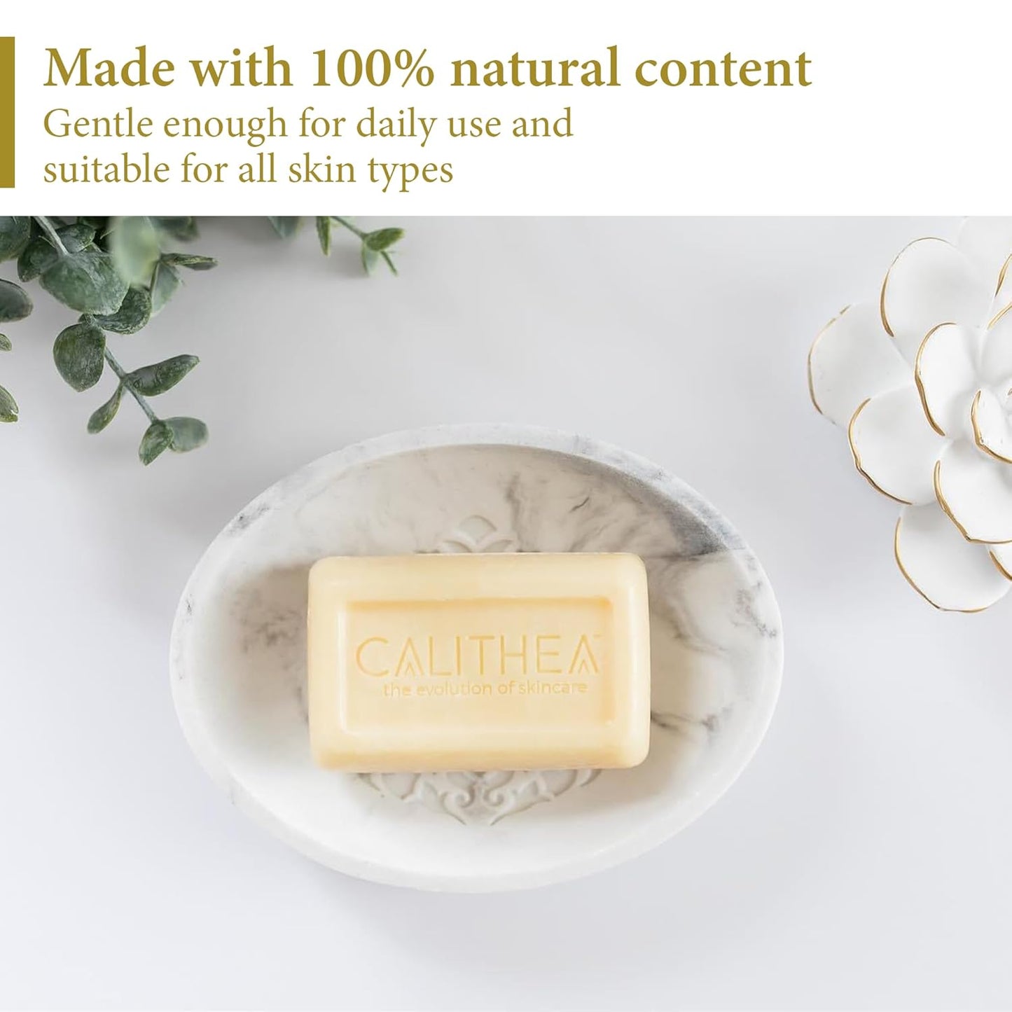 Calithea 3 Pack Soap Bars: Olive Oil Soap with Donkey Milk