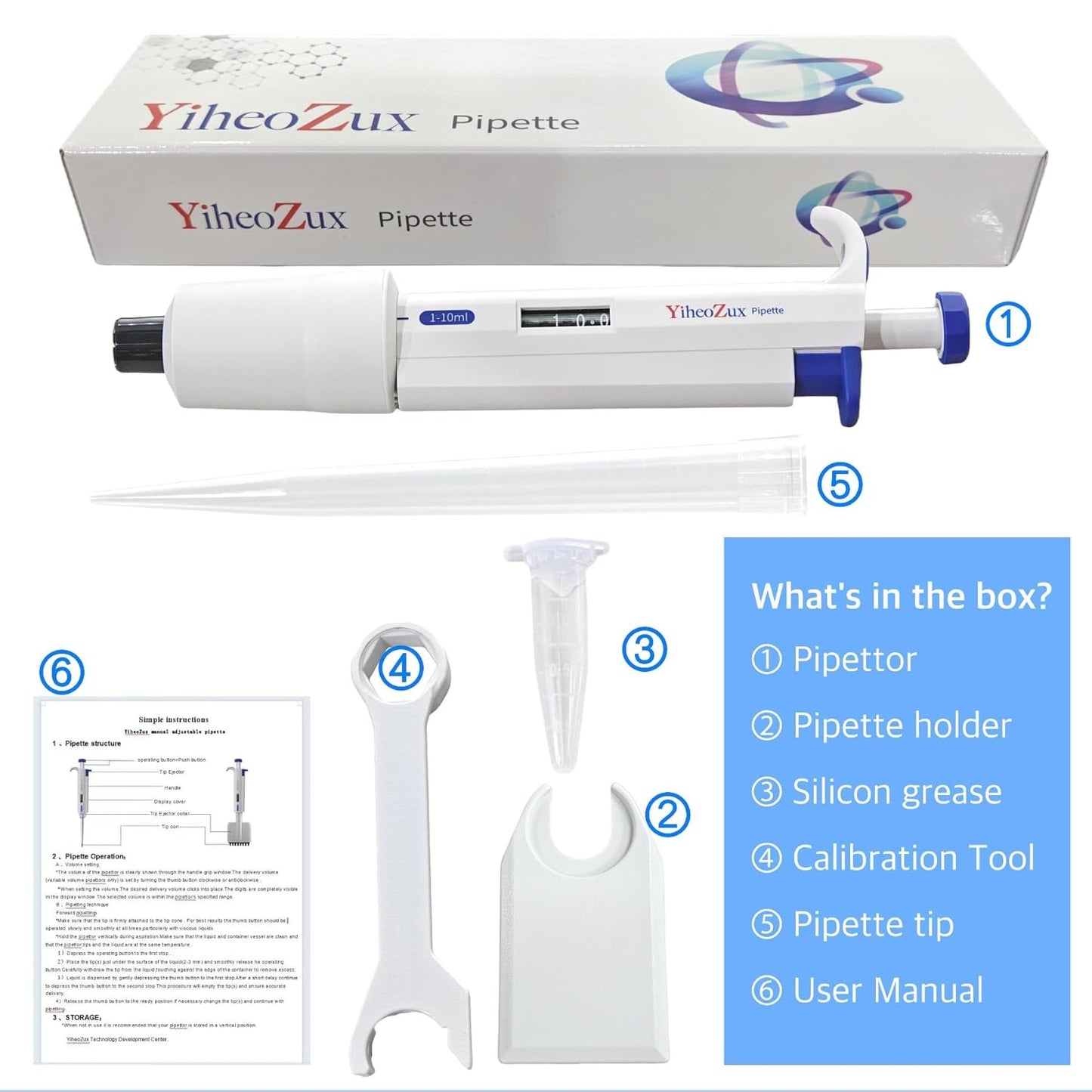𝟭-𝟭𝟬 𝗺𝗹 Single Channel Pipettor Manual Adjustable Variable Volume Laboratory High Accurate Lab 𝐌𝐢𝐜𝐫𝐨𝐩𝐢𝐩𝐞𝐭𝐭𝐞 𝟏𝟎𝟎𝟎-𝟏𝟎𝟎𝟎𝟎 𝐮𝐥 𝐏𝐢𝐩𝐞𝐭𝐭𝐞