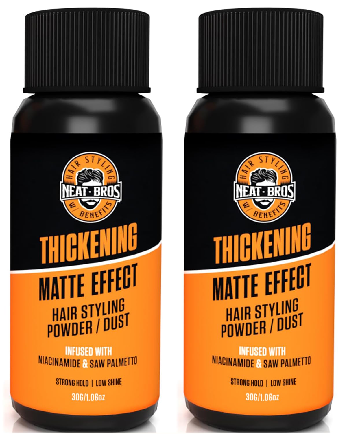 Hair Styling Texture Powder - Strong Hold & Matte Finish - Hairstyle Volumizer with Niacinamide and Saw Palmetto for Men and Women - Texturizing Dust for All Hair Types - 2.12oz (60g) 2Pack