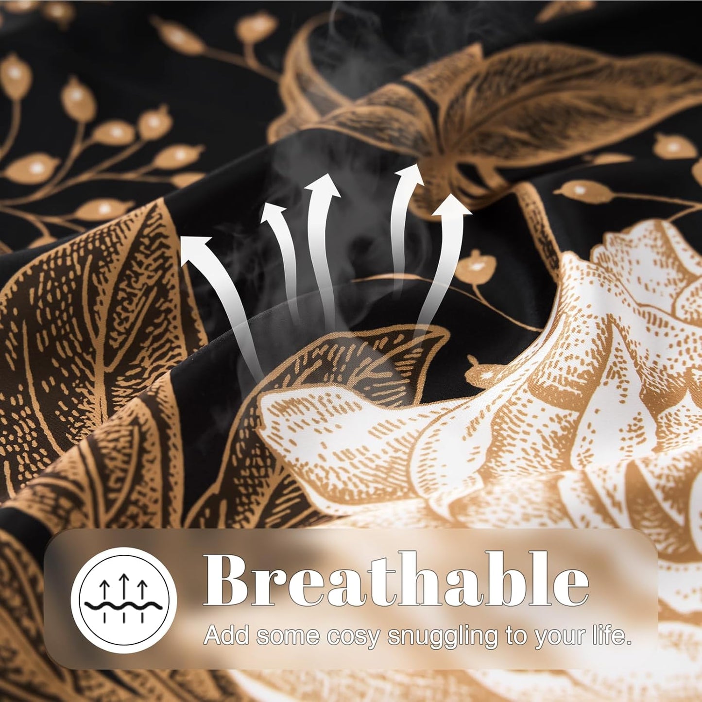 EXQ Home Satin Pillowcase for Hair and Skin Queen - Peony Printed Silk Pillowcase 20x54 inches - Body Satin Pillow Cases with Envelope Closure, Gifts for Women