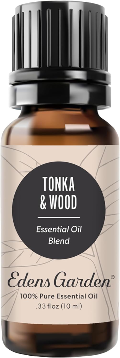 Edens Garden Tonka & Wood Essential Oil Blend- 100% Pure Premium Grade, Undiluted, Natural, Therapeutic, Aromatherapy, The Best for Diffusing, Candle, Laundry, Humidifiers 10 ml (.33 fl oz)