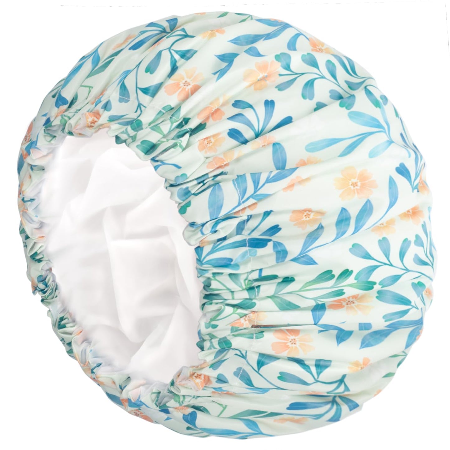 Aquior Shower Caps, Double Layer Waterproof Shower Cap for Women, Reusable Large Shower Cap for all Hair Lengths with EVA Lining, Soft Bath Shower Caps