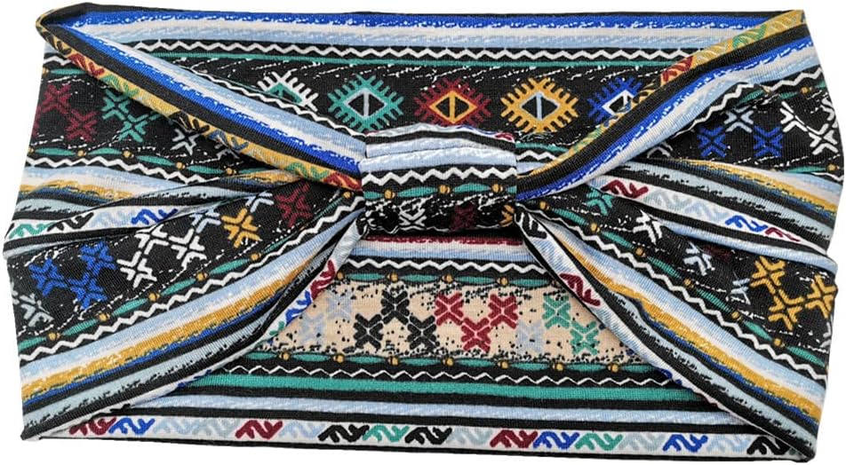 K-Elewon 3 Pack Women Wide Elastic Head Wrap Headband Sports yoga Hair Band