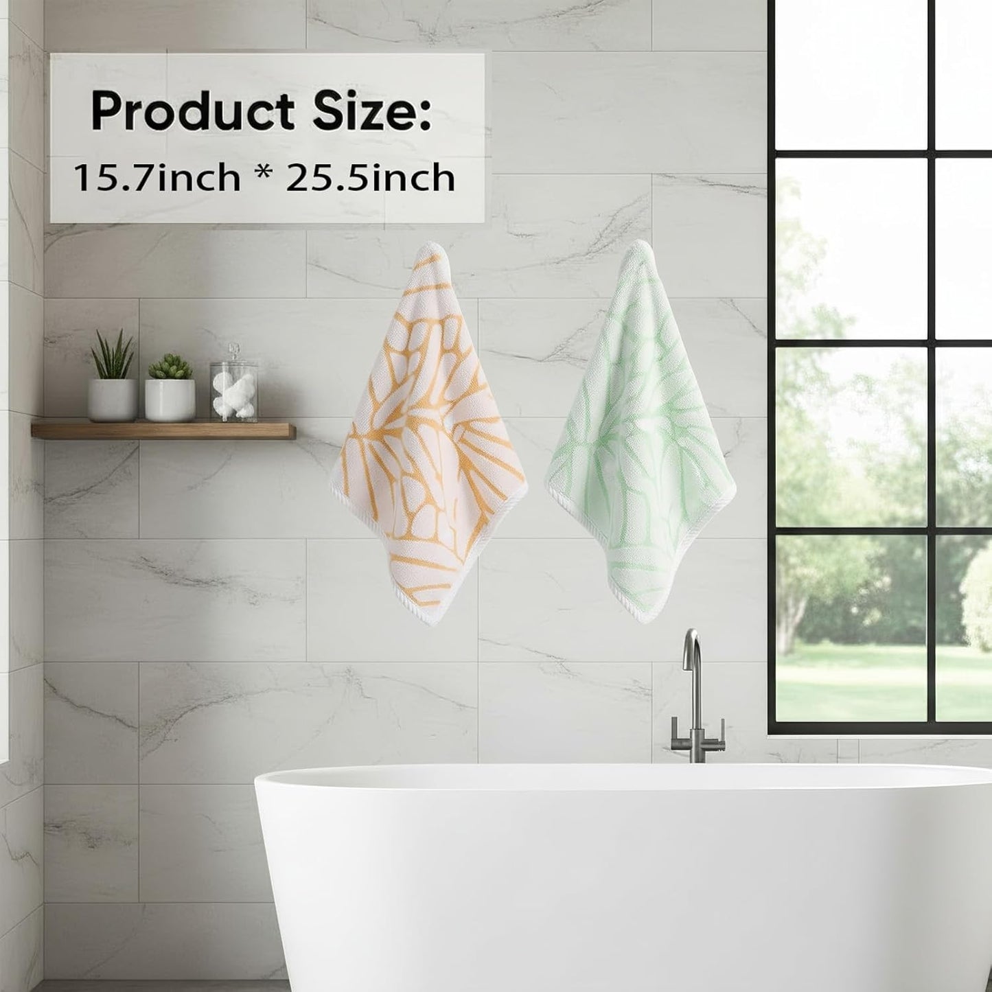 2-Pack Women's Microfiber Hair Towel Wrap: 50% Faster Drying, Ultra - Absorbent & Anti - Frizz for Long and Curly Hair! 16 * 26 Inches Oversized, Lightweight for Travel, Gym, Spa & Home Use