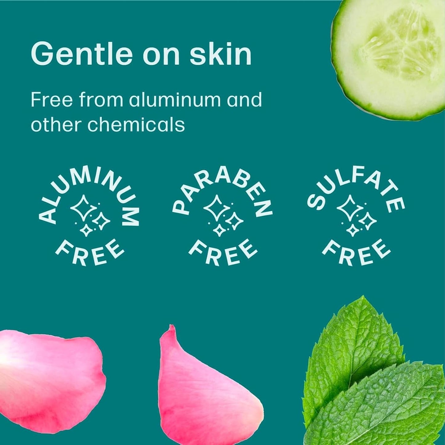 Dew Well Deodorant Wipes - On-the-Go Travel Deodorant - Fresh Mint, Rose & Cucumber Scents Body Wipes for Women - Aluminum, Paraben & Sulfate Free Mini Toiletries - 50 Count, Mint/Rose/Cucumber