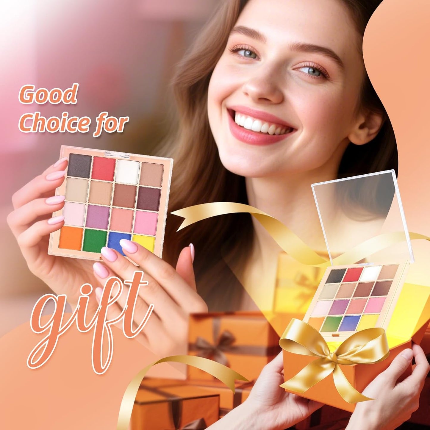 Nail Pigment Powder Palette Set, 16 Colors Ombre Nail Powder Palette Nude Brown Light Blue French Aura Nails Ombre Nail Brush Long-lasting Manicure Nail Art DIY Accessories (09)