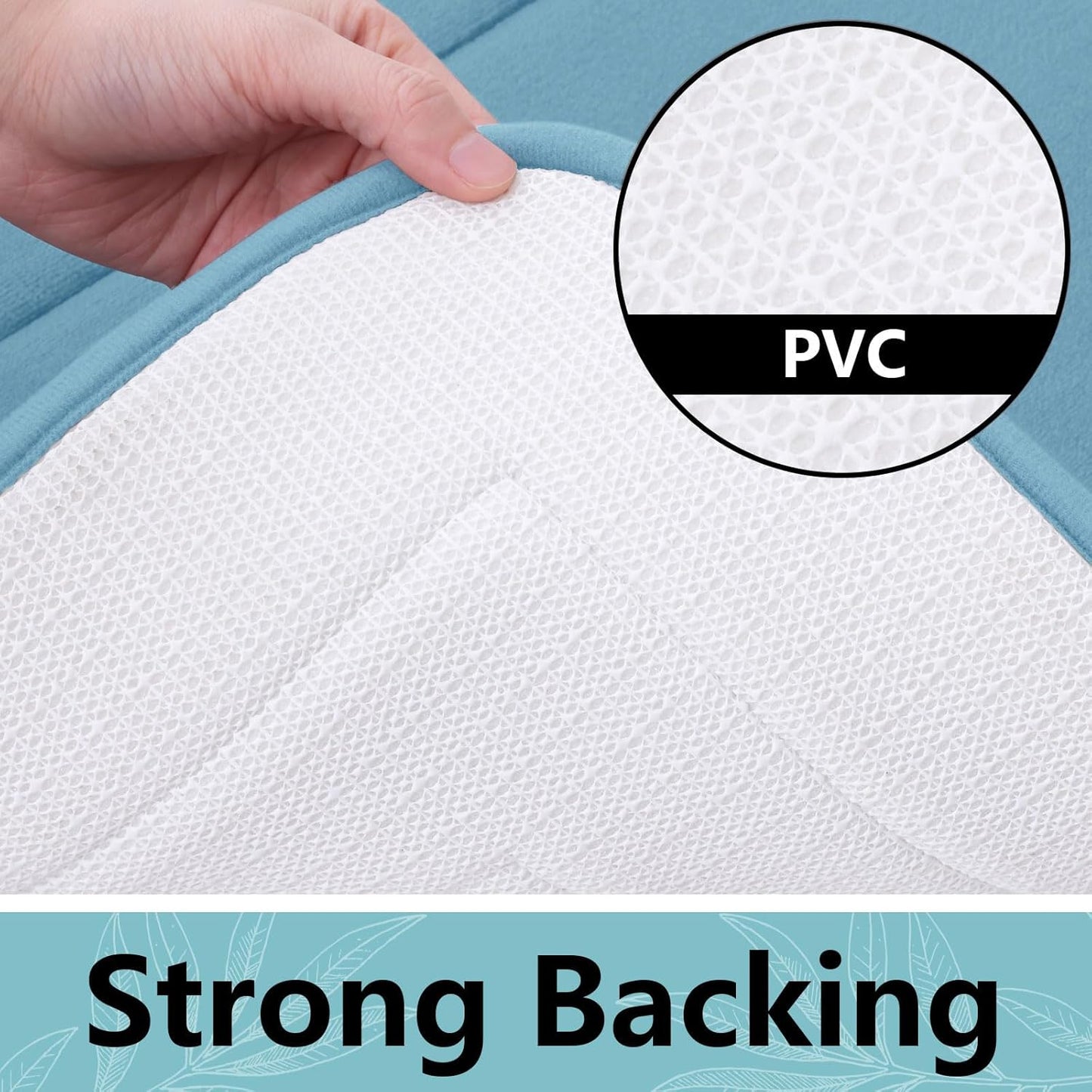 Arotive Memory Foam Bathroom Rug Mat 44x24, Ultra Soft and Absorbent Bath Mat, Machine Wash Dry, Comfortable Bath Rug Carpet for Bathroom Floor, Tub and Shower, Blue