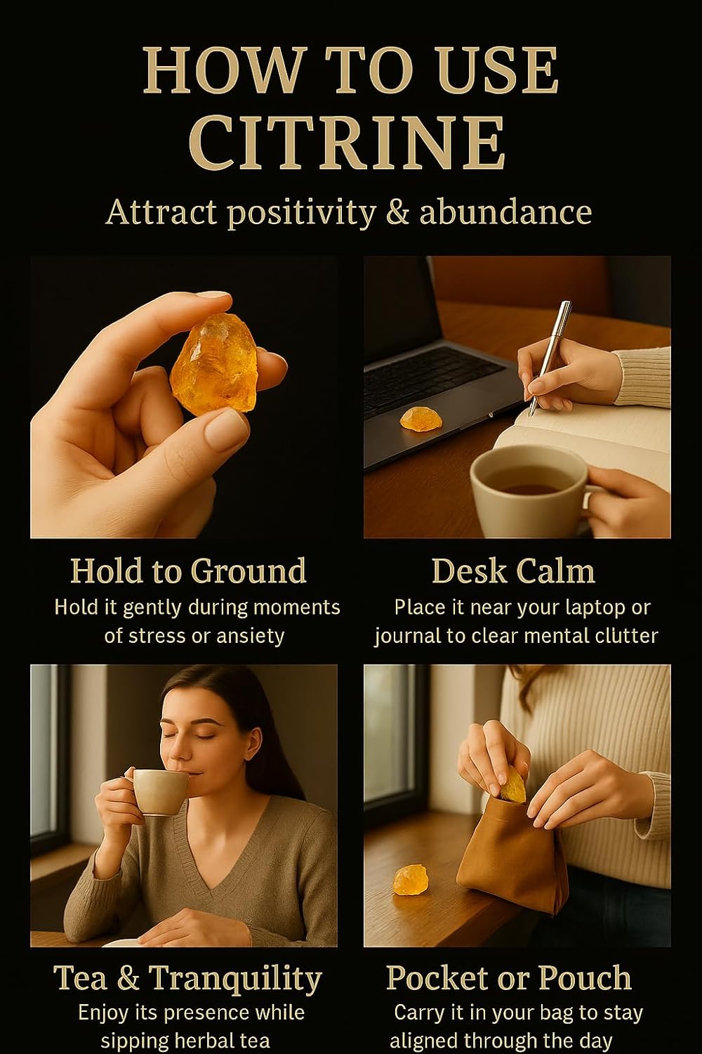 Large 1.25-2.0” Natural Citrine Raw Crystal Stone – Healing Gemstone for Abundance, Prosperity & Positive Energy – Reiki, Meditation & Chakra Balancing – Raw Citrine Mineral for Wealth & Manifestation