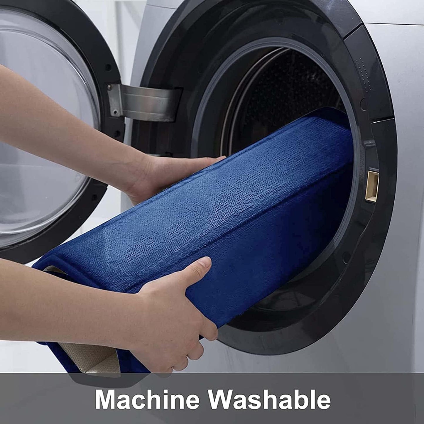 Buganda Memory Foam Bath Mat, 30" x 20", Ultra Soft and Non-Slip Bathroom Rugs, Water Absorbent and Machine Washable Bath Rug for Bathroom, Shower, and Tub, Navy Blue