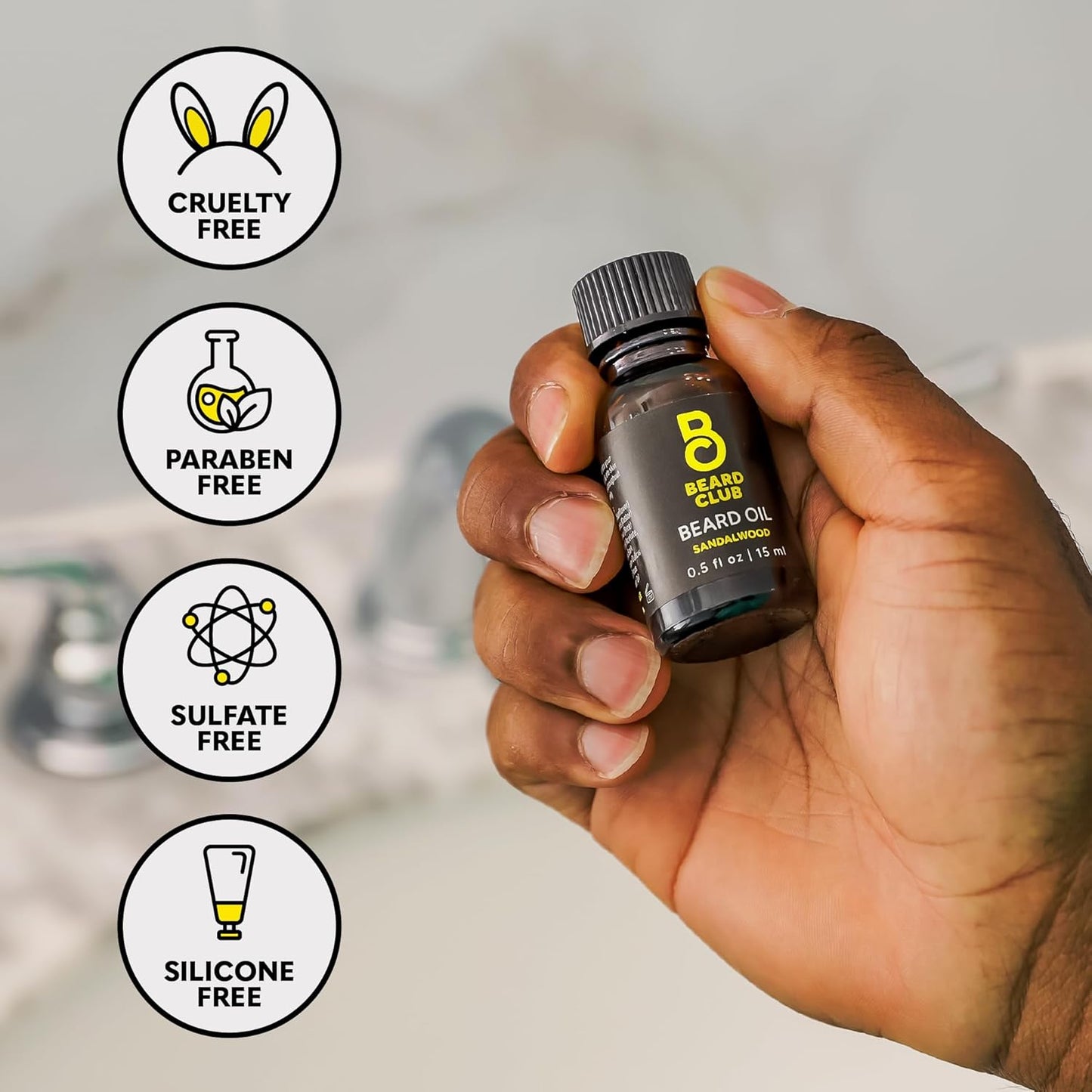 The Beard Club Duo Pack: Premium Cedar & Sandalwood Beard Oils for Men - Natural Moisturizer, Conditioner - Hydrates, Softens, Strengthens Hair Follicles & Soothes Skin - For All Beard Types