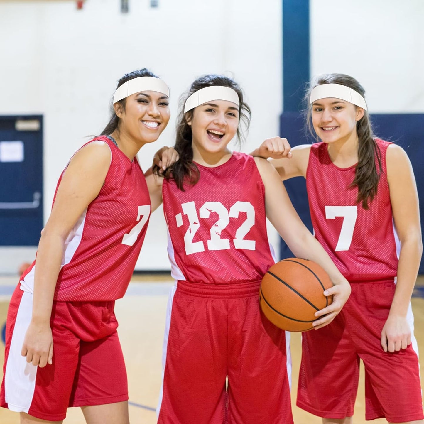 Yopay 100 Pack Disposable Spa Facial Headbands, Soft Elastic Headband Wrap with Closure for Women Girls, Individual Pack Stretch Non-Woven Skincare Headbands for Makeup, Treatments, Esthetician, White