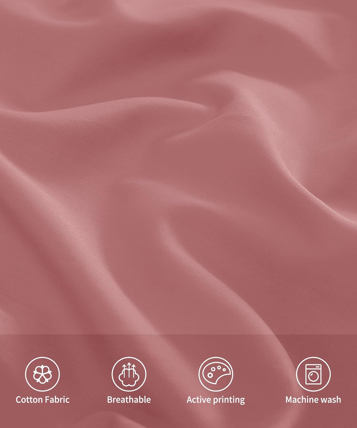 Warmstar Cotton Pillow Cases King Size Set of 2, 600 Thread Count Pillowcases 20x36 Inches, Soft Long Staple Cotton Pillowcases Breathable with Envelope Closure,Lotus Pink