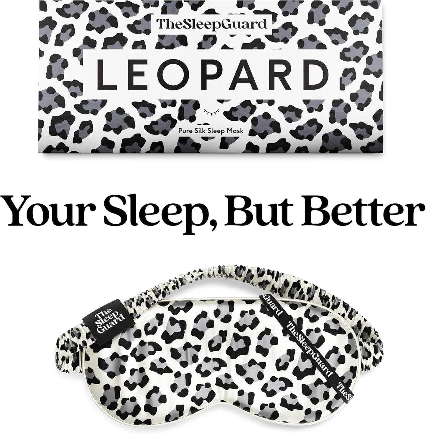 TheSleepGuard Pure Silk Sleep Mask [100% 6A Mulberry Silk, 22 Momme] Light Blocking Travel Essentials. Eye Masks for Sleeping. Black Oeko-Tex Blindfold. Eye Covers for Men & Women
