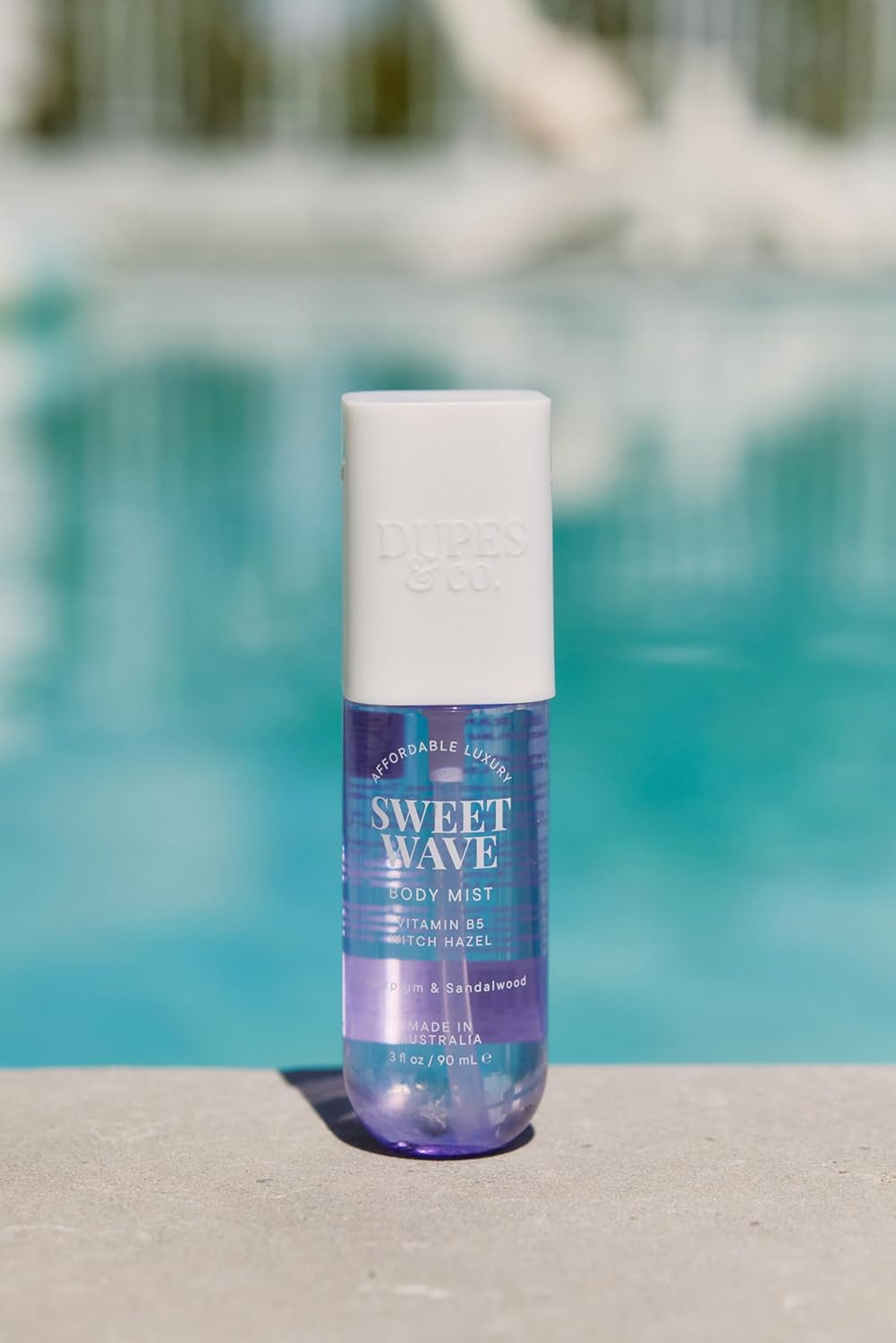 DUPES & CO. Sweet Wave Hydrating Body Mist for Women – Plum & Vanilla Orchid with Vitamin B5 & Witch Hazel – Sweet, Warm Scent in a 3 Fl Oz Bottle