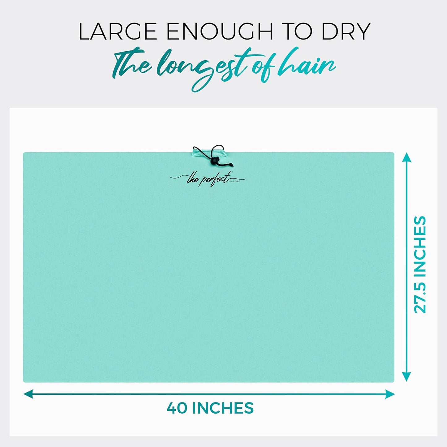 THE PERFECT HAIRCARE Microfiber Hair Large Towels Wrap for Women - Smooth as Silk - Anti-Frizz for Curly, Wavy, Straight Hair Girls - Plopping Essential - Easier to Use Than a T-Shirt - 2 Pack