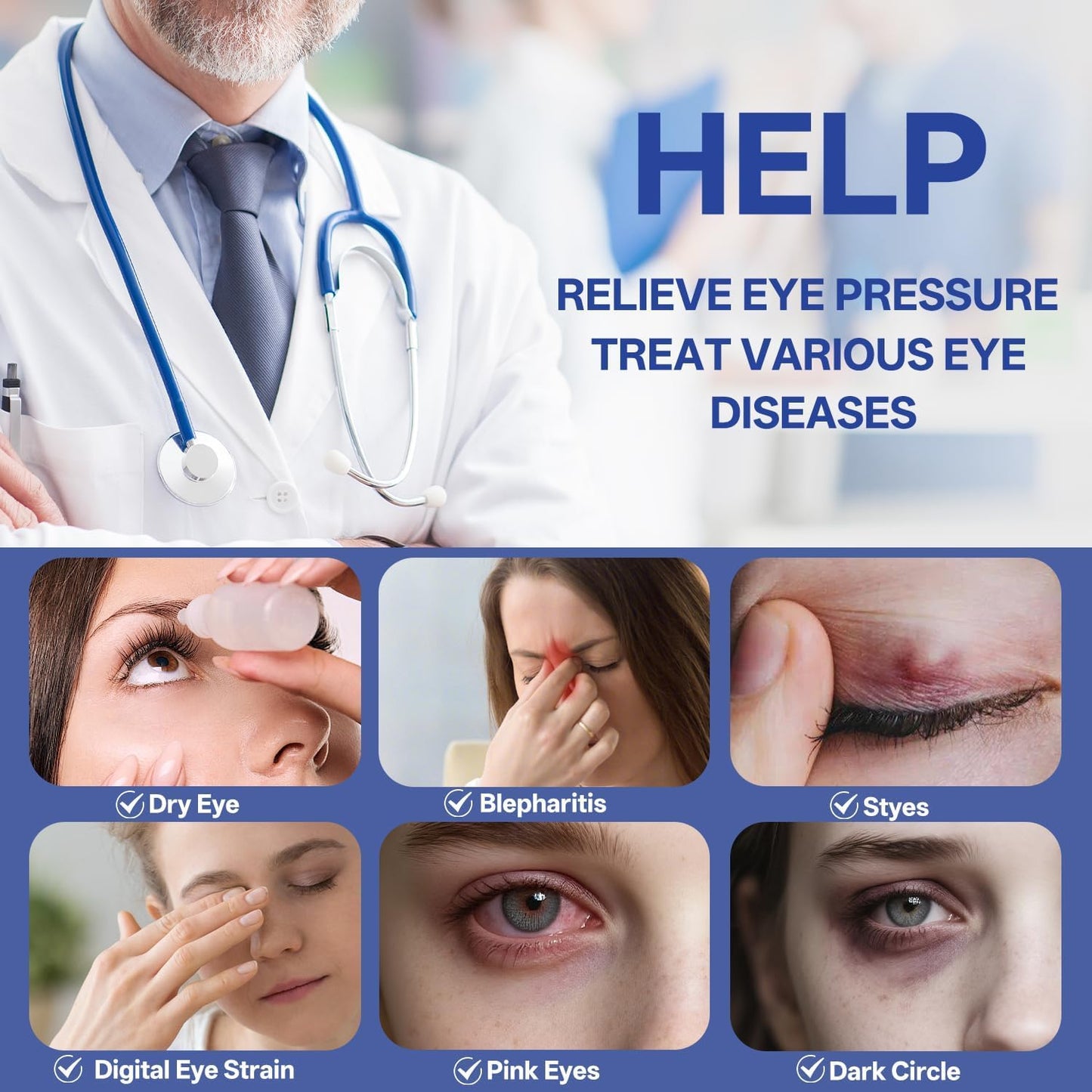 Heated Eye Mask for Dry Eyes- Warm Compress, Washable Electric Eye Heating pad for Sleep, Cordless Heat Mask for Chalazion & Stye Eye Treatment