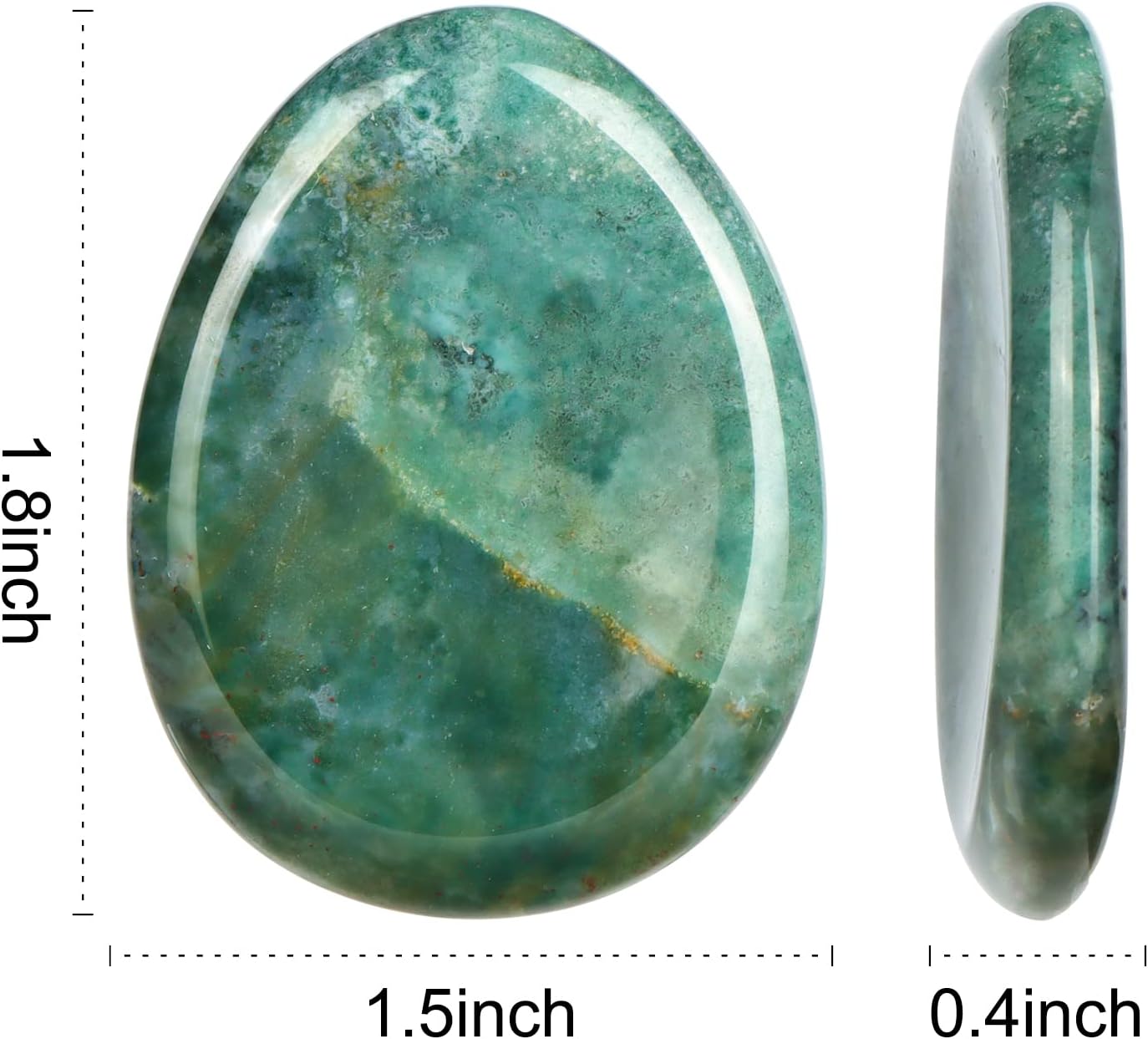 Artistone Ocean Jasper Crystal Thumb Worry Stones Chakra Healing Crystals Pocket Palm Stone Home Decor Meditation