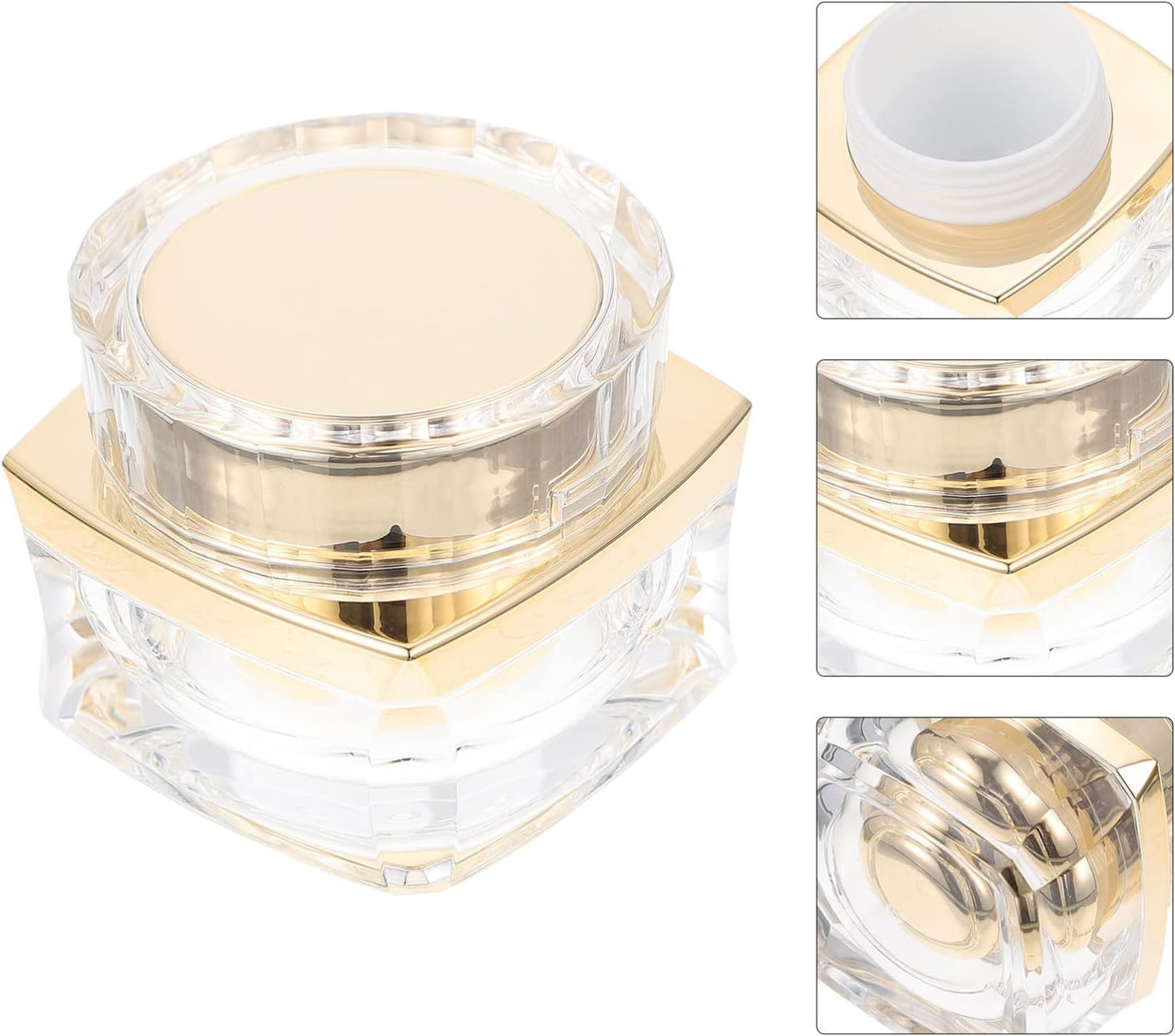 Beaupretty 1pc Refillable Cream Bottle Portable Skincare Container for Lotions Body Butters and Creams for Travel Camping and Outdoor Use