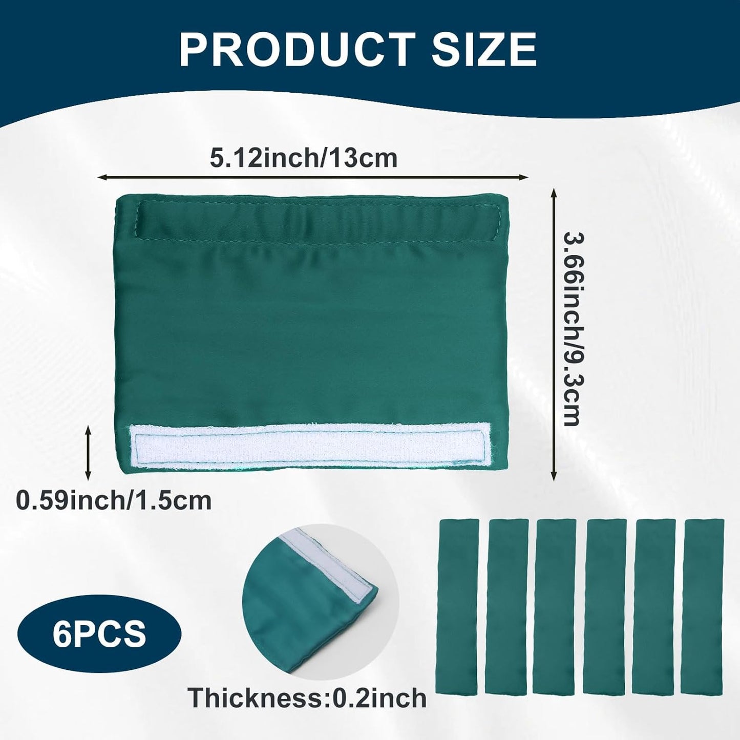 6 Pack Satin Strap Covers Breathable Strap Cushions Work for Most Headgear Straps Can Reduce The Tracks On The Face Made of Soft Fabric Face Pads (Blue/Green)