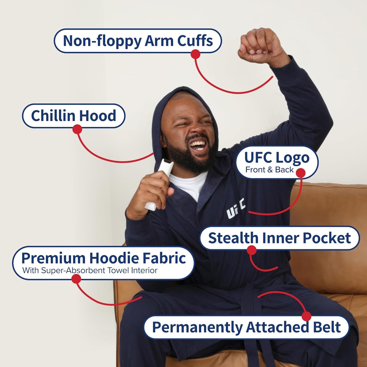 DudeRobe Men’s Hooded Bathrobe with Pockets, From Shark Tank, Soft, Comfy & Absorbent Cotton Robe for After Shower & Lounging