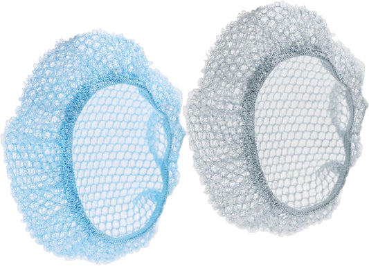 Scrub Net 2 Pack, Bath & Shower Body Scrubber Net for Rich Foam and Effective Exfoliation, Fits All BEAUTAIL Silicone Body Scrubbers, Blue + Gray