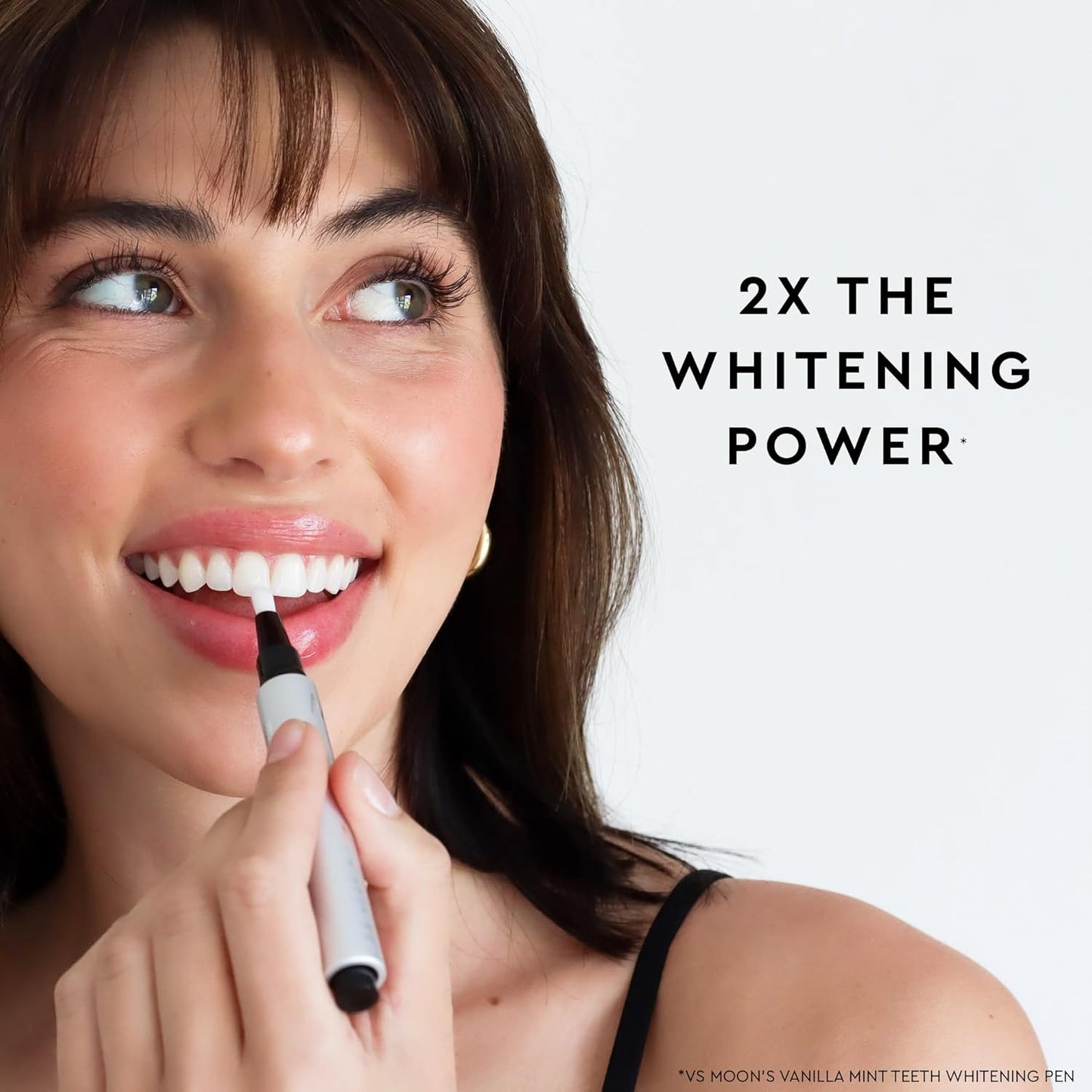 MOON Teeth Whitening Pen - Gentle on Sensitive Teeth, Whitens with Antioxidants & Essential Oils - Vegan Whitening Gel in an Easy Applicator - Platinum Mint