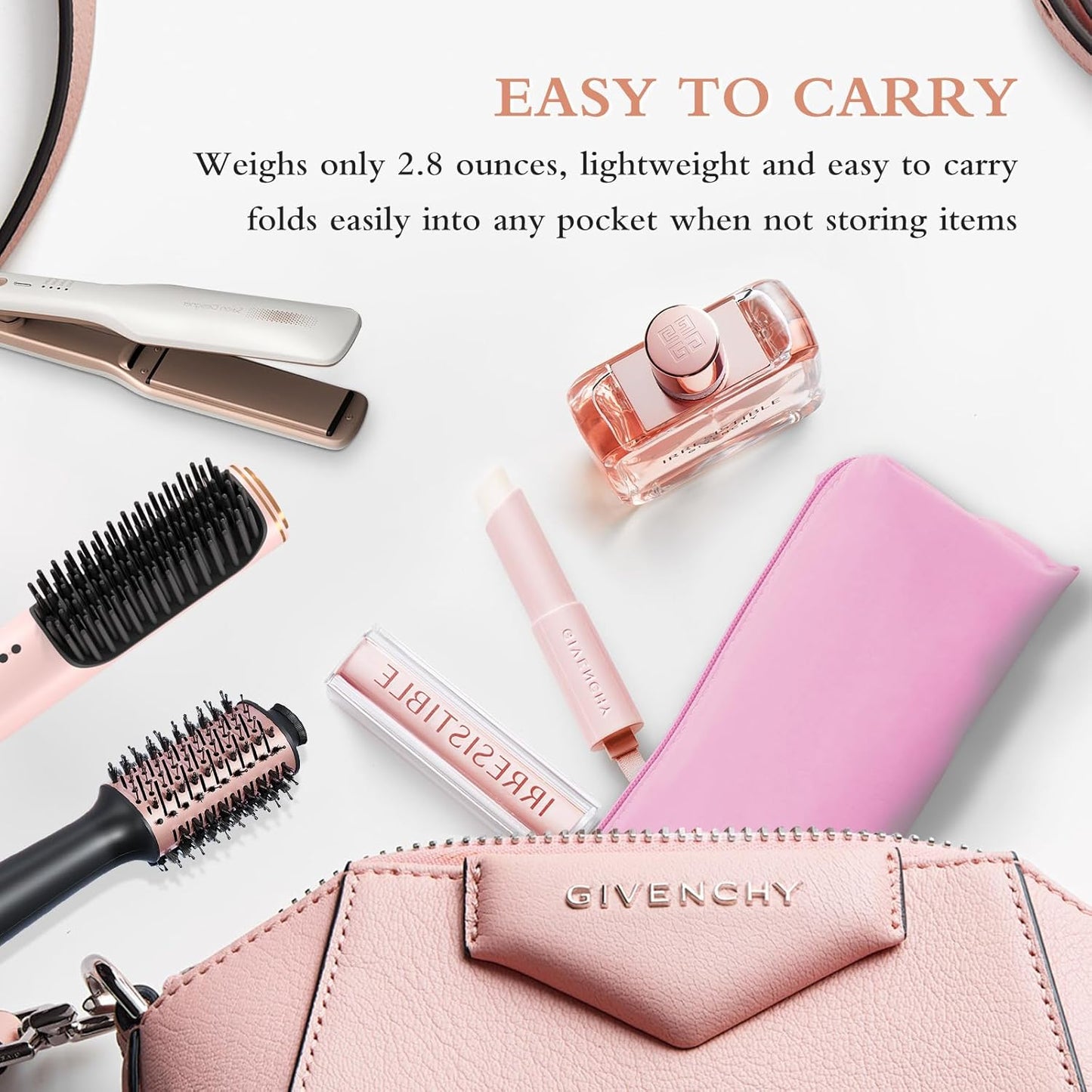 Professional Hot Hair Tools Organizer Bag Portable Travel Heat Resistant Storage Case Pouch for Curling Irons, Flat Irons, Hair Straightener and Styling Tools(17.7" x 3.2"x 3.2")