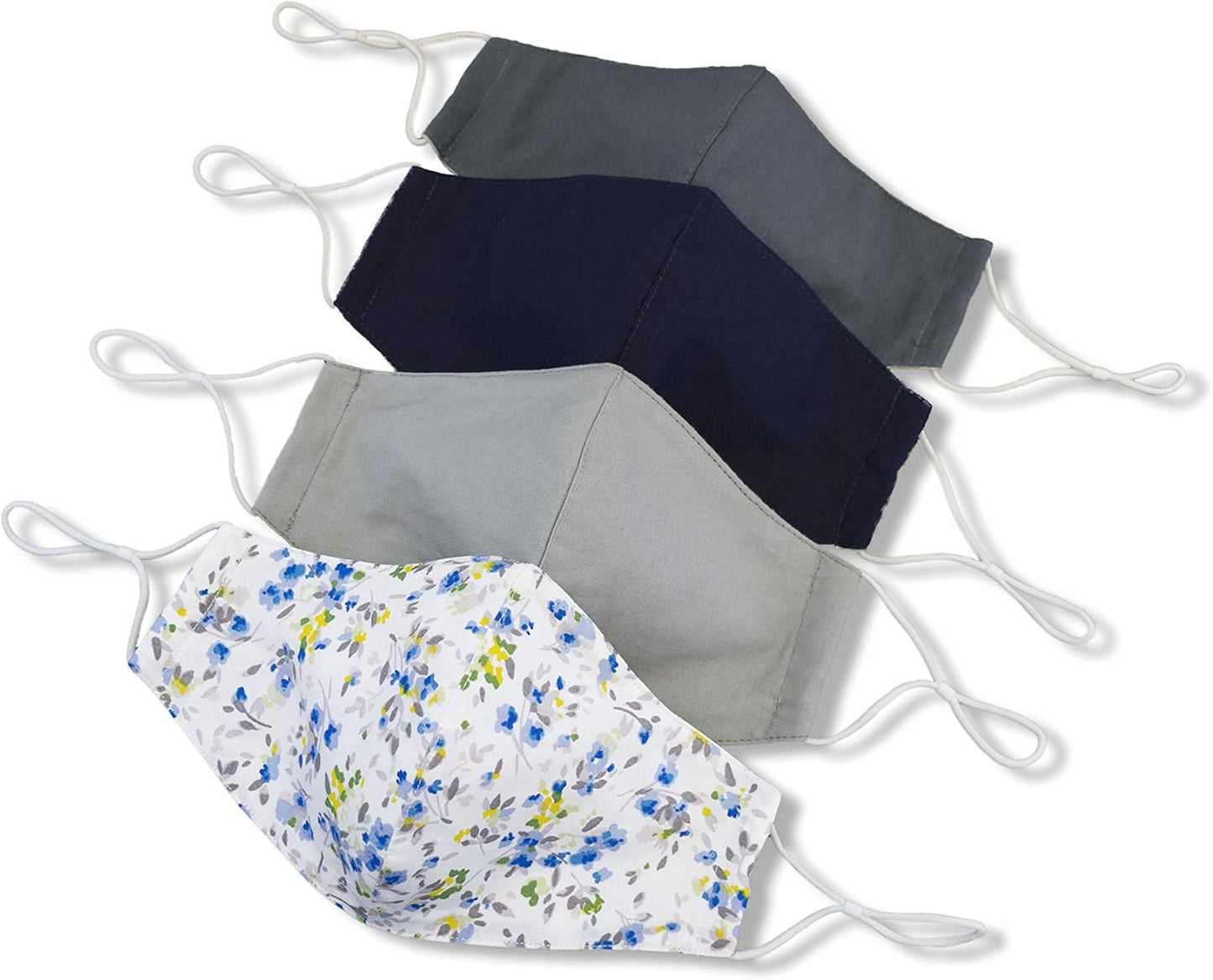 HOPE LOVE SHINE Face Mask Adjustable Filter Pocket Reusable Breathable Washable Cloth Mask Face Masks for Women Men - 4 Pack