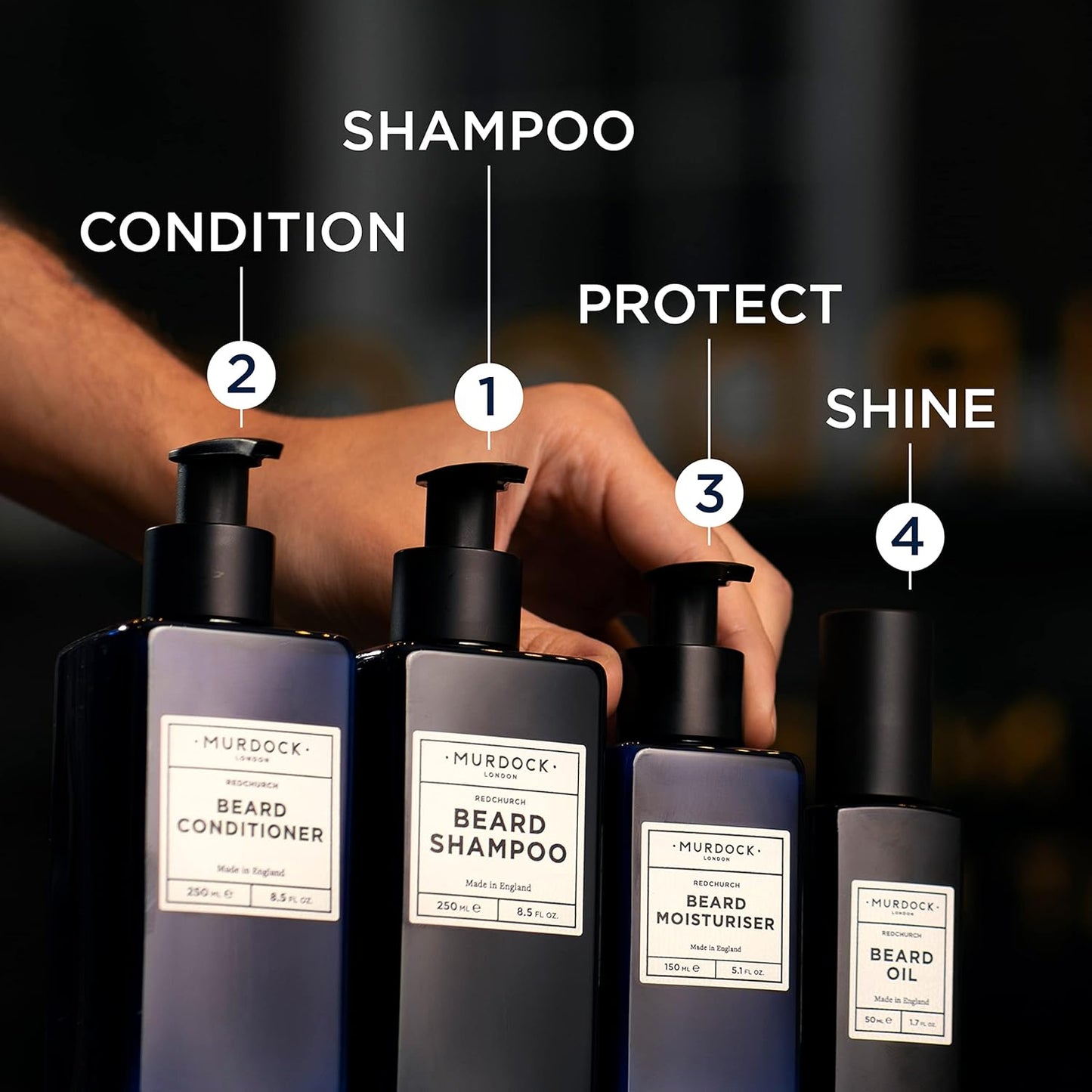 Murdock London Beard Conditioner for Men – Mens Beard Care Softener & Moisturizer with Clean Label Formula – Reduces Itch, Tangles & Hydrates Skin – Sulfate-Free & Barber-Approved (8.5 fl. oz.)