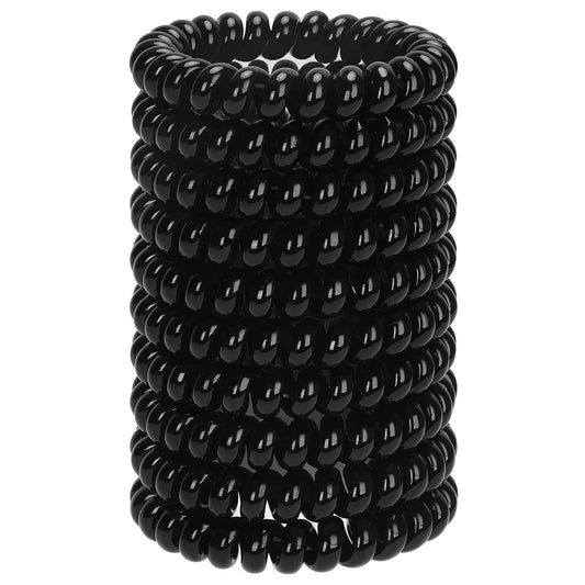 JessLab Spiral Hair Ties for Women, 10-Pack Traceless No-Damage Ponytail Holders, Coils Hair Bands for Girls, Assorted Colors