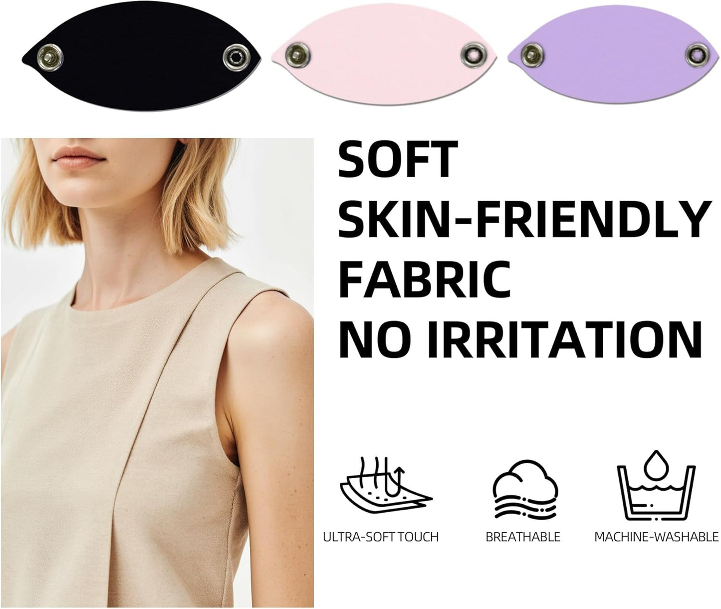 Bra Strap Holders For Women Snap-On Shoulder Strap Retainers For Slipping Prevention, Invisible Bra Fix For Dress&Tops