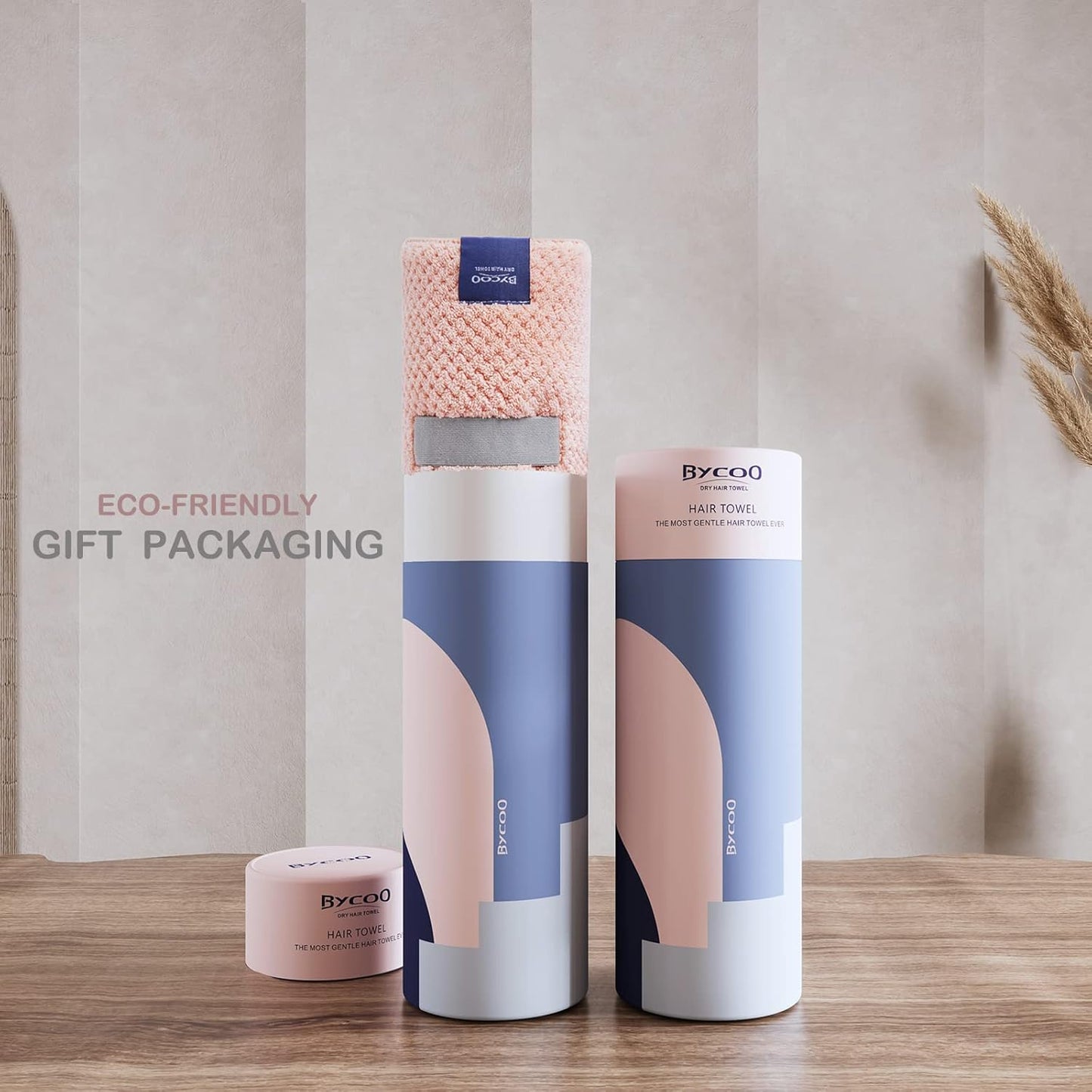 Microfiber Hair Towel Wrap for Women, Anti Frizz Large Ultra-Soft Hands-Free Hair Dry Towels, Fast Drying | Super Absorbent | Quick Dry Hair Turban for Wet, Curly, Long & Thick Hair - Pink