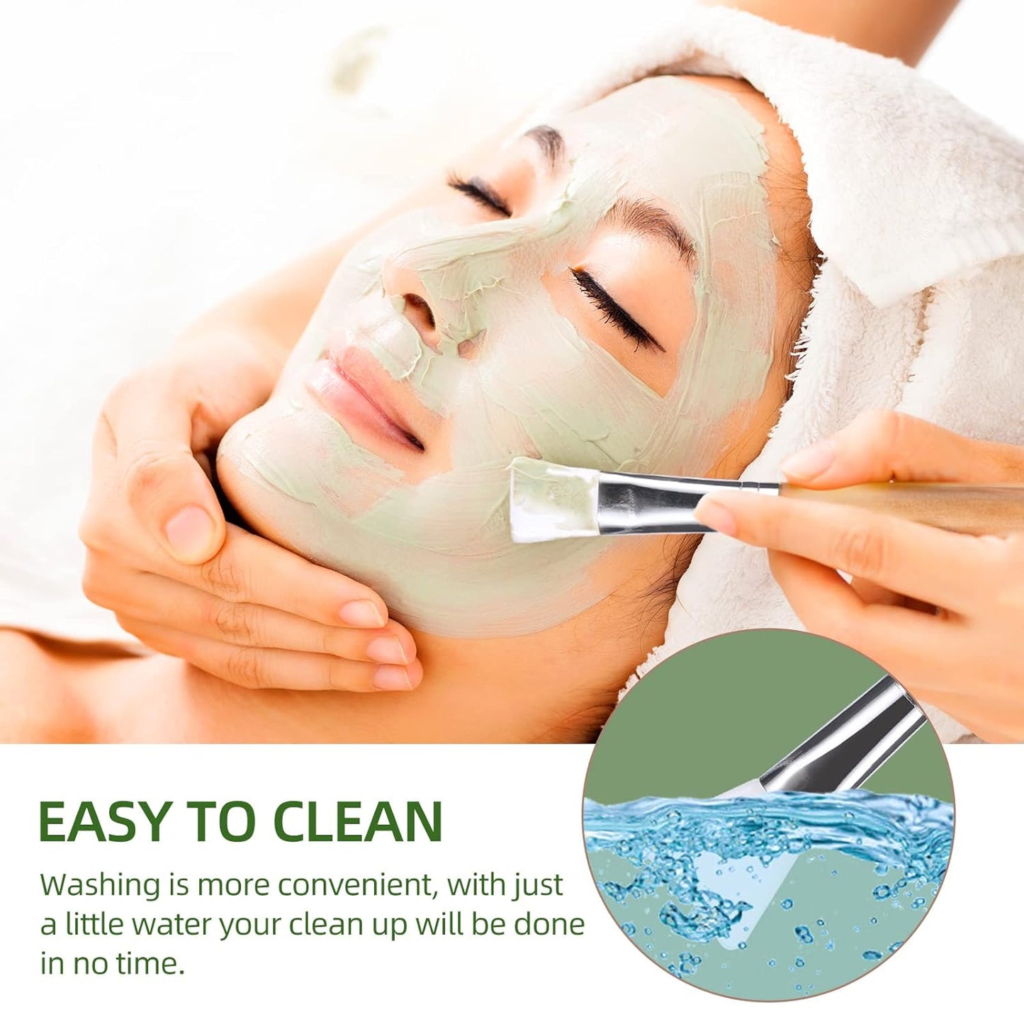 JPNK New Facial Mask Bowl Set, New DIY 6Pack DIY Clay Mask Mixing Kit (Brown)