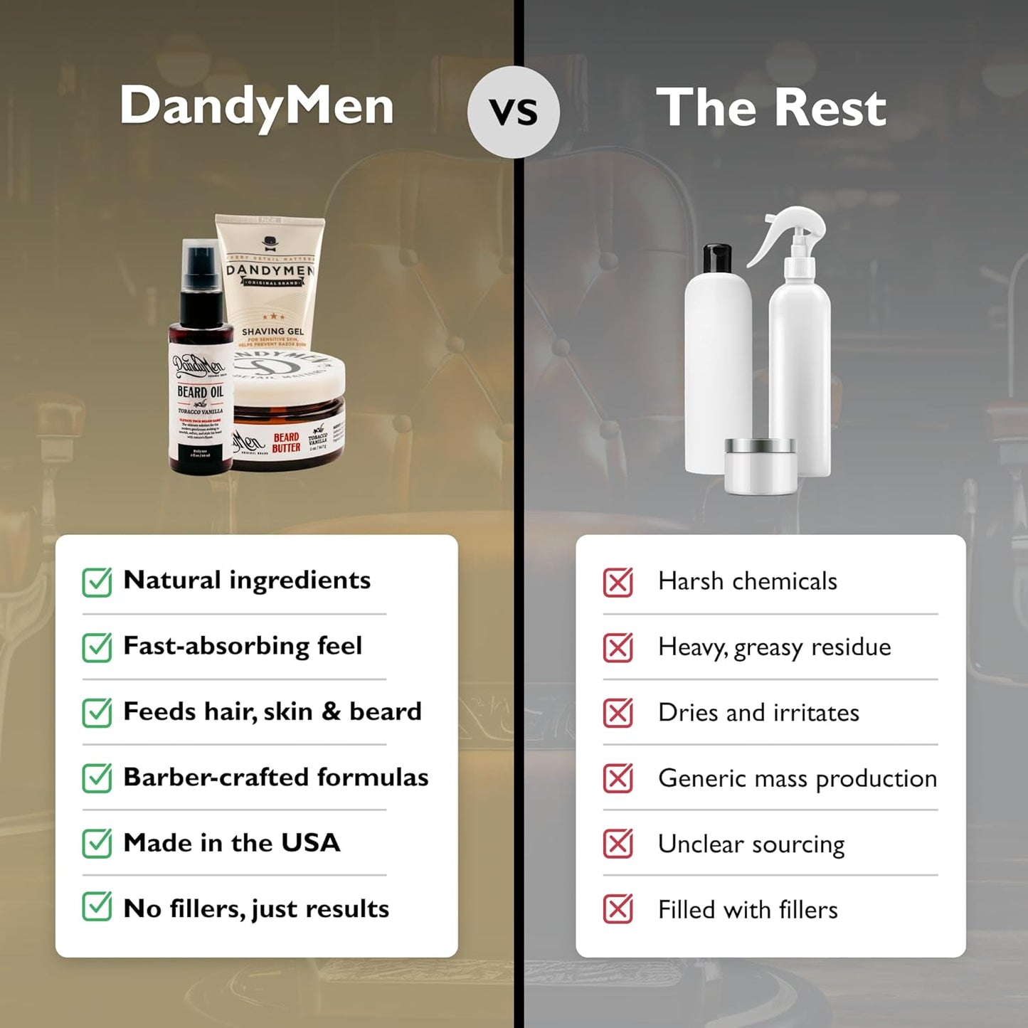 Beard Grooming Set – Beard Oil, Beard Butter & Shaving Gel – Hydrate, Soften & Style (3-pack, Tobacco Vanilla)