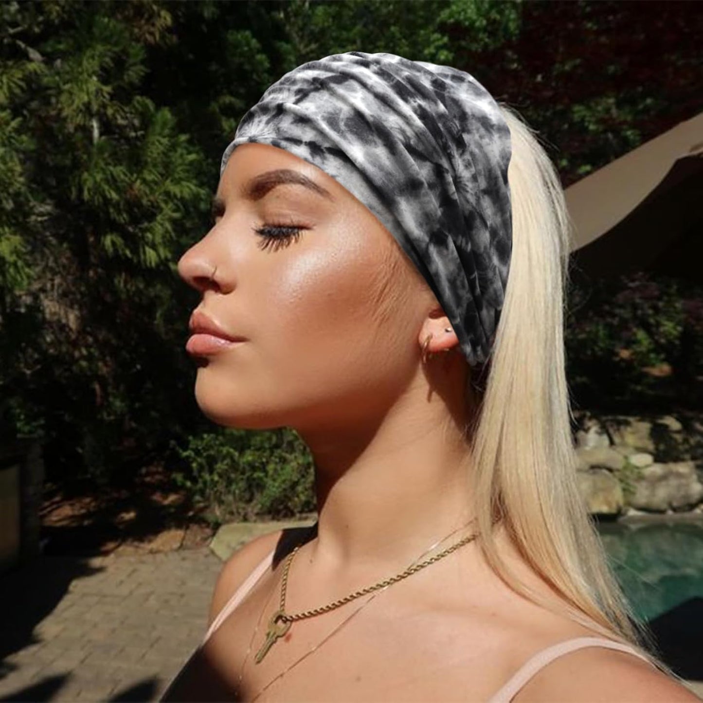 DRESHOW 4 Pack Turban Headbands for Women Wide Vintage Head Wraps Knotted Cute Hair Band Accessories